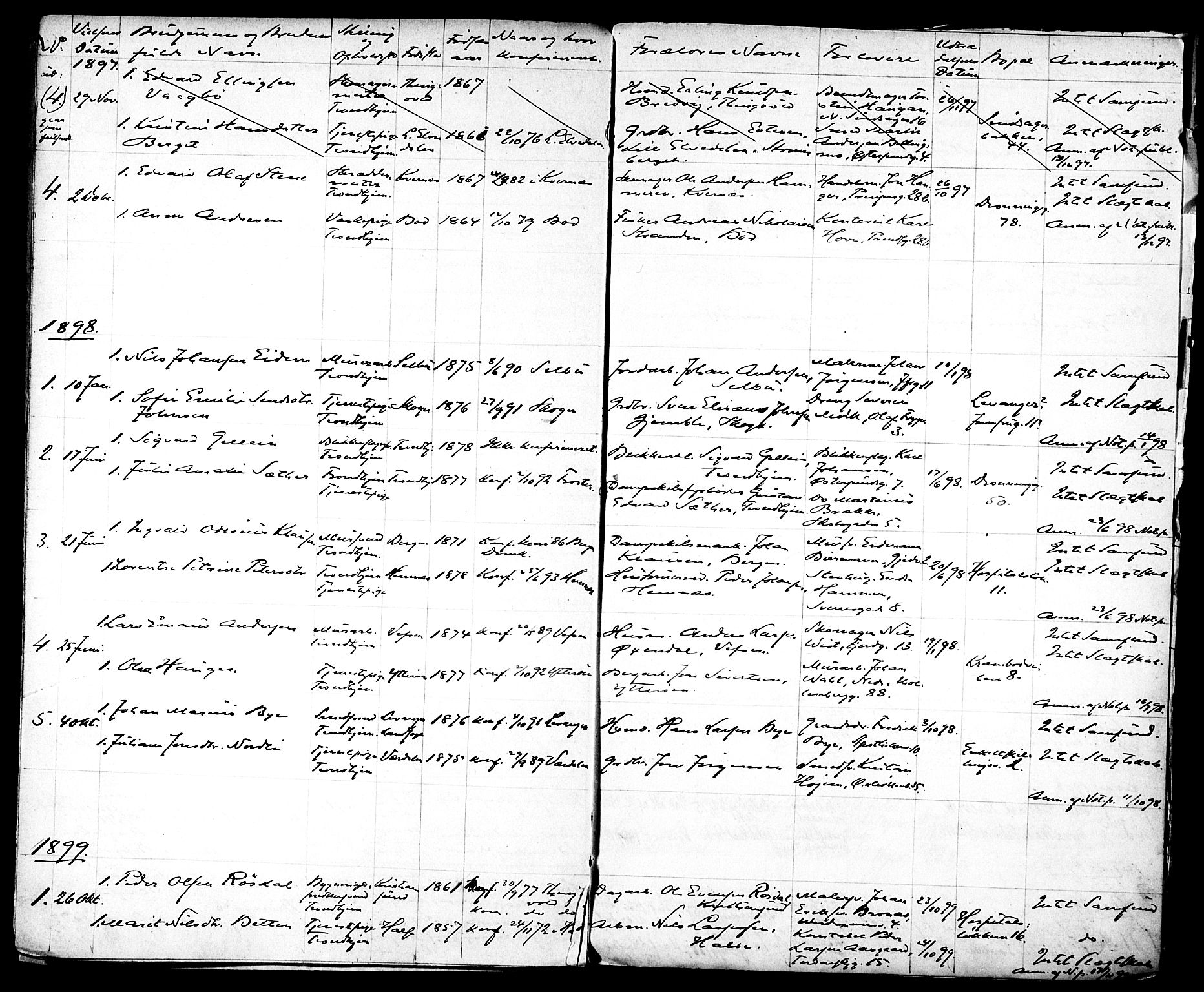 Ministerialprotokoller, klokkerbøker og fødselsregistre - Sør-Trøndelag, SAT/A-1456/602/L0117: Ministerialbok nr. 602A15, 1880-1917