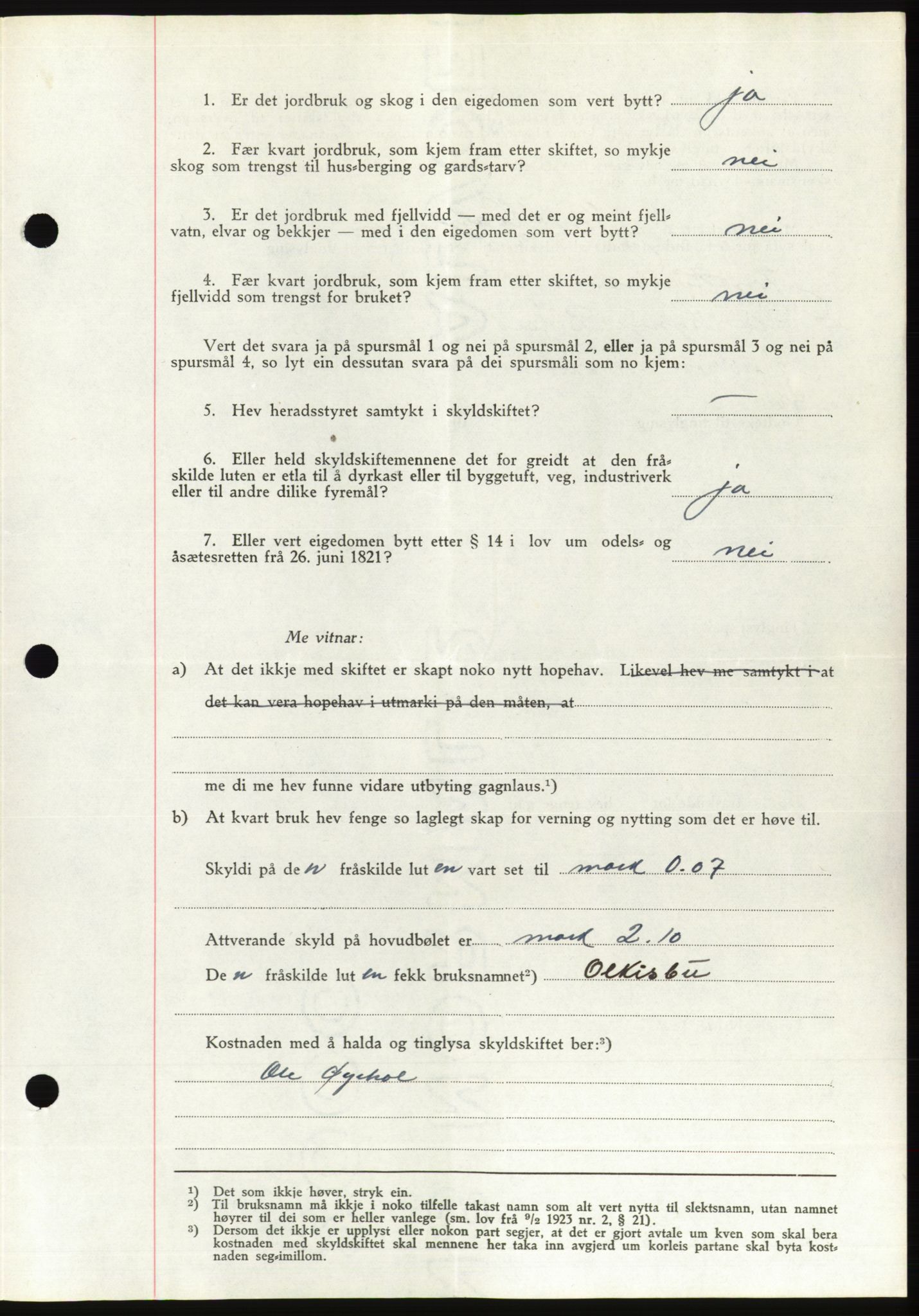 Søre Sunnmøre sorenskriveri, AV/SAT-A-4122/1/2/2C/L0076: Pantebok nr. 2A, 1943-1944, Dagboknr: 613/1944