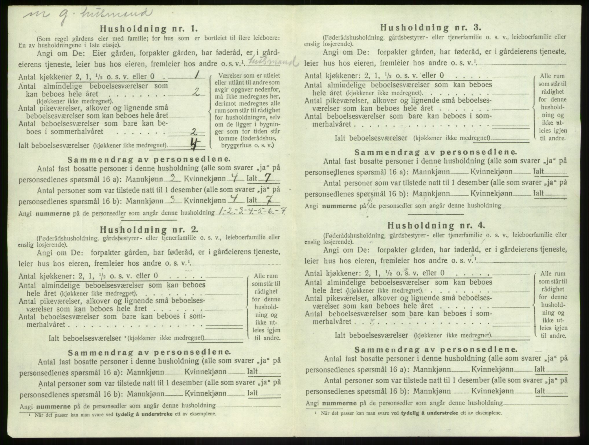 SAB, Folketelling 1920 for 1426 Luster herred, 1920, s. 726