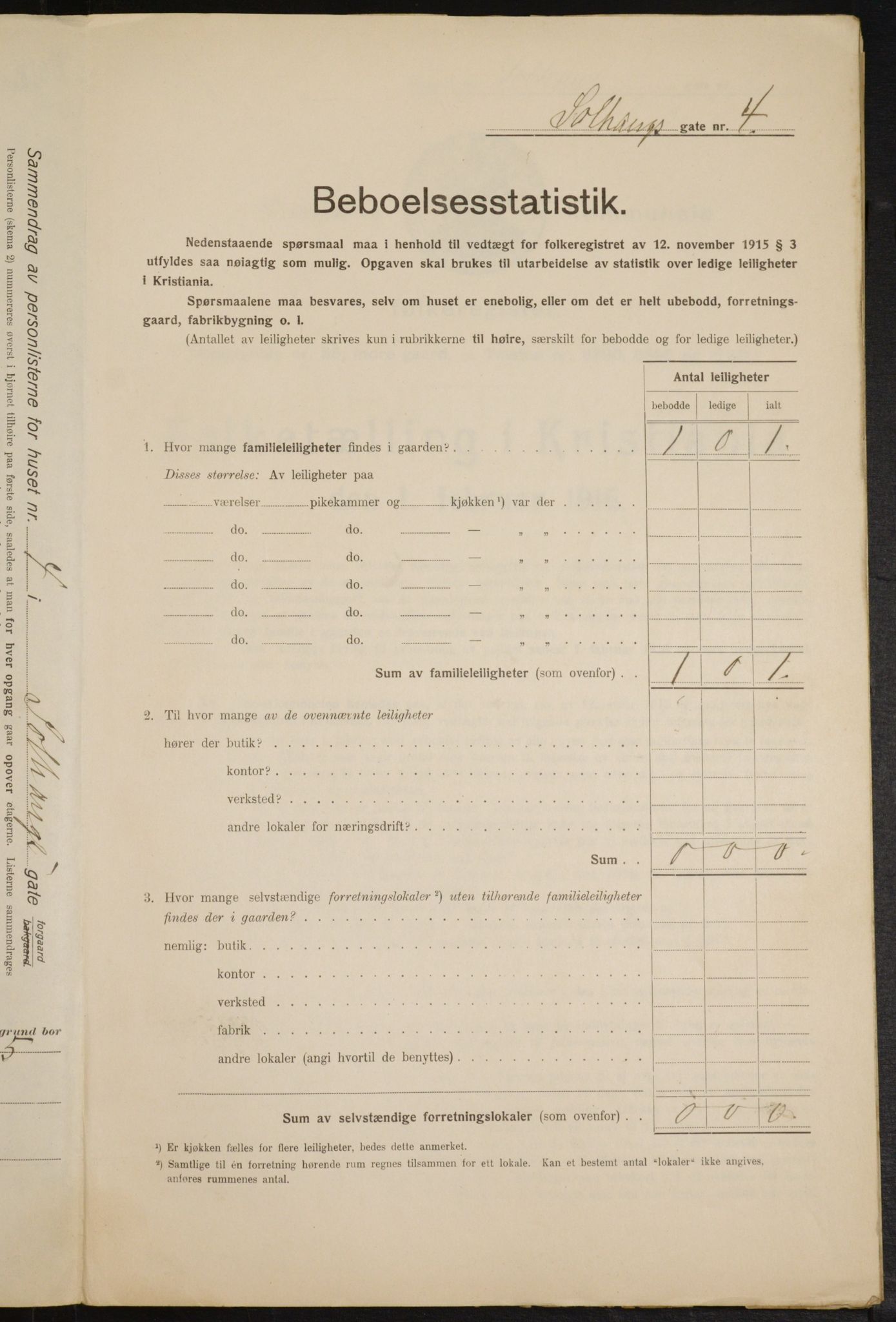 OBA, Kommunal folketelling 1.2.1916 for Kristiania, 1916, s. 101897