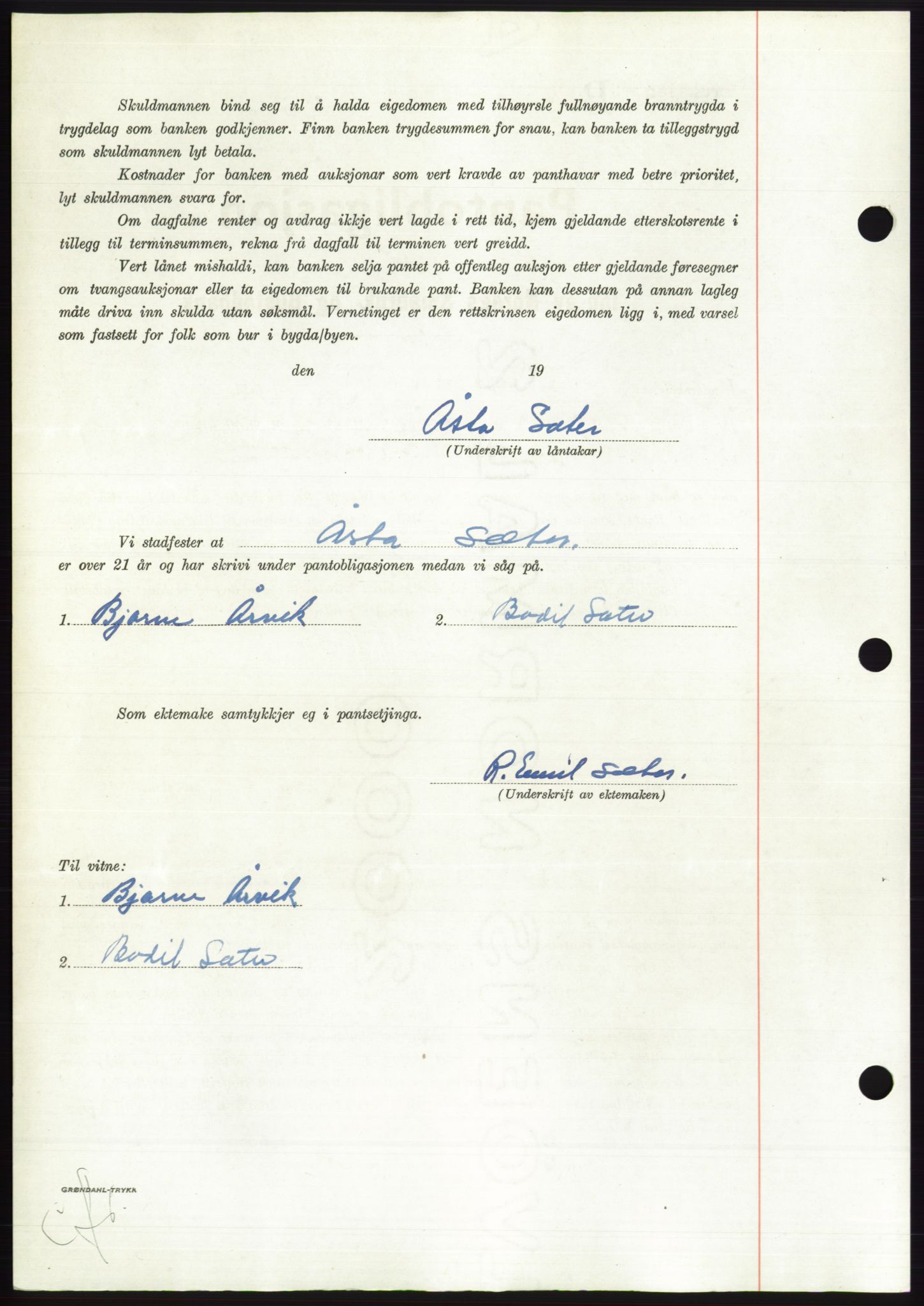 Søre Sunnmøre sorenskriveri, AV/SAT-A-4122/1/2/2C/L0121: Pantebok nr. 9B, 1951-1952, Dagboknr: 144/1952