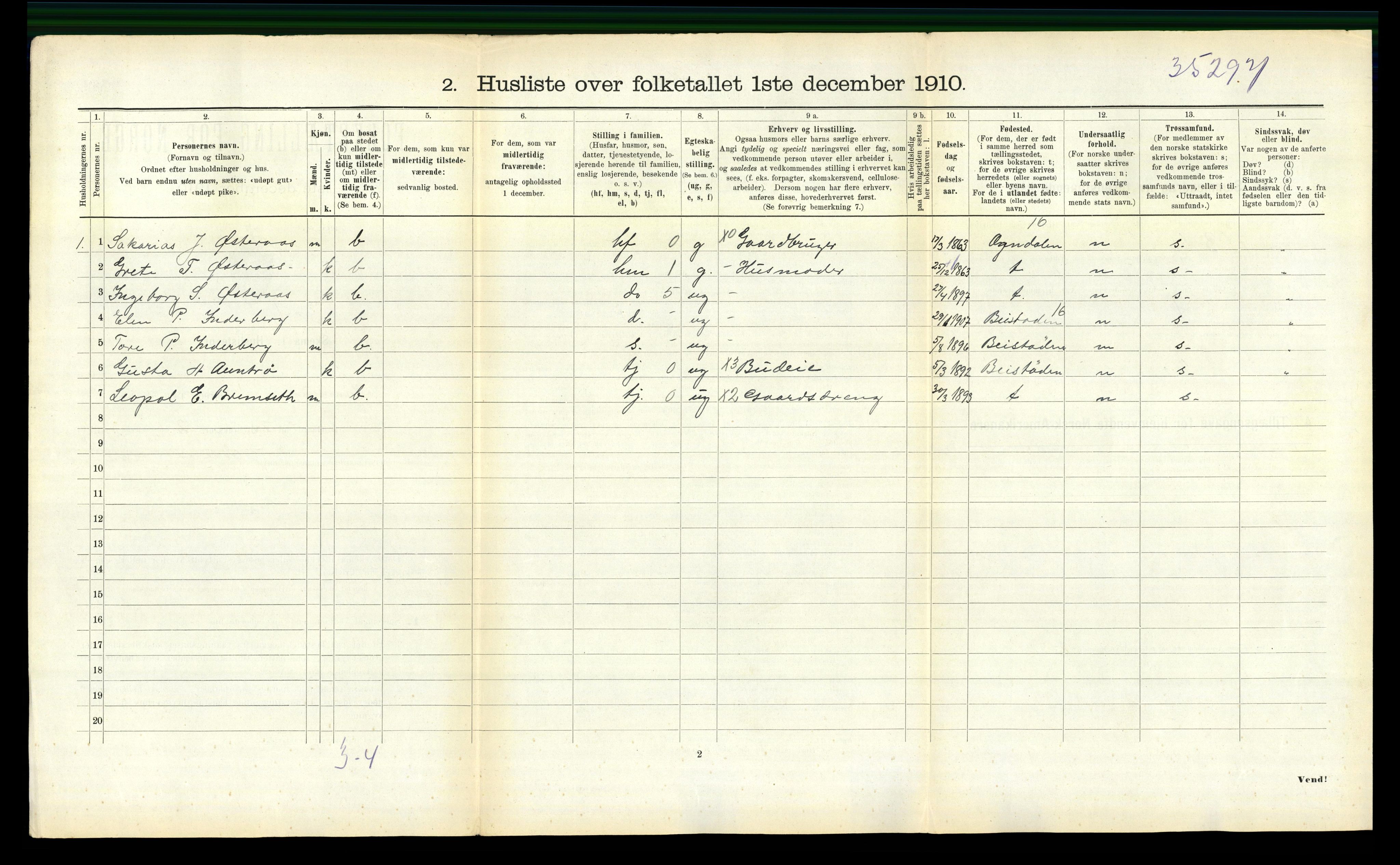 RA, Folketelling 1910 for 1731 Sparbu herred, 1910, s. 483