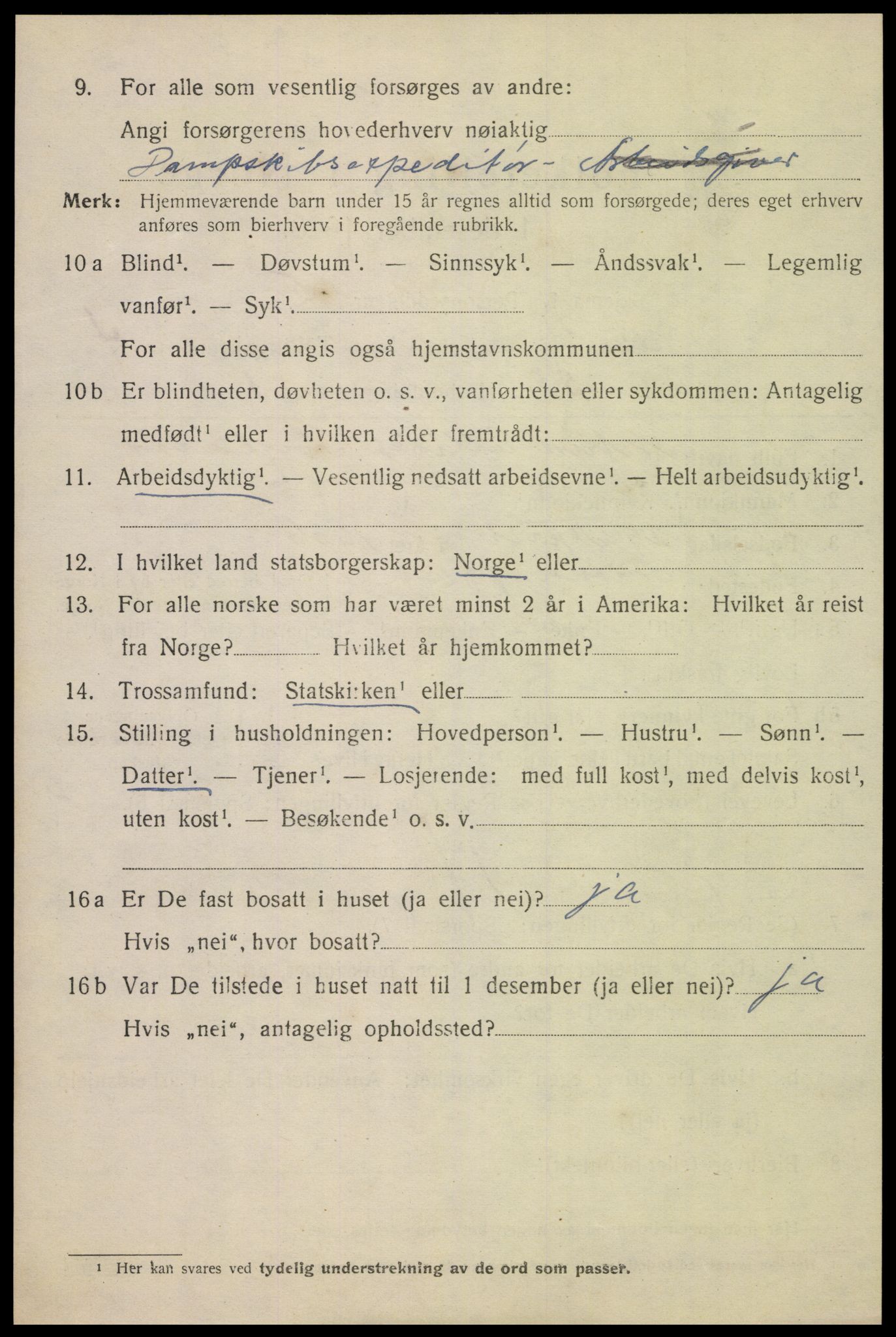 SAK, Folketelling 1920 for 1004 Flekkefjord kjøpstad, 1920, s. 5107