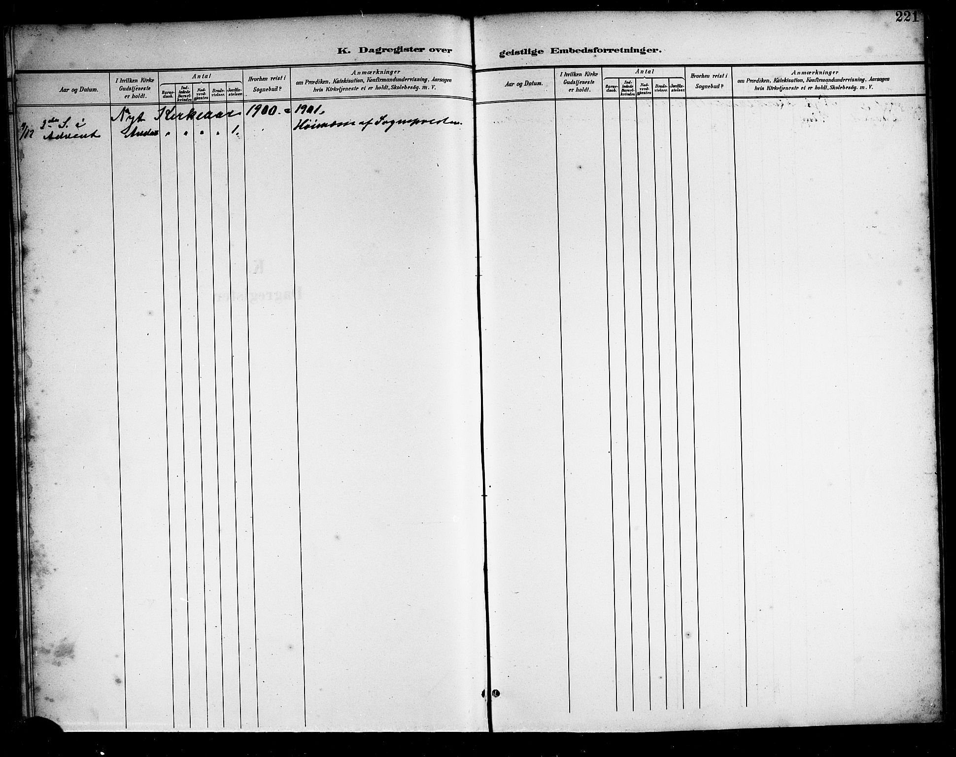 Ministerialprotokoller, klokkerbøker og fødselsregistre - Nordland, SAT/A-1459/899/L1449: Klokkerbok nr. 899C04, 1900-1918, s. 221