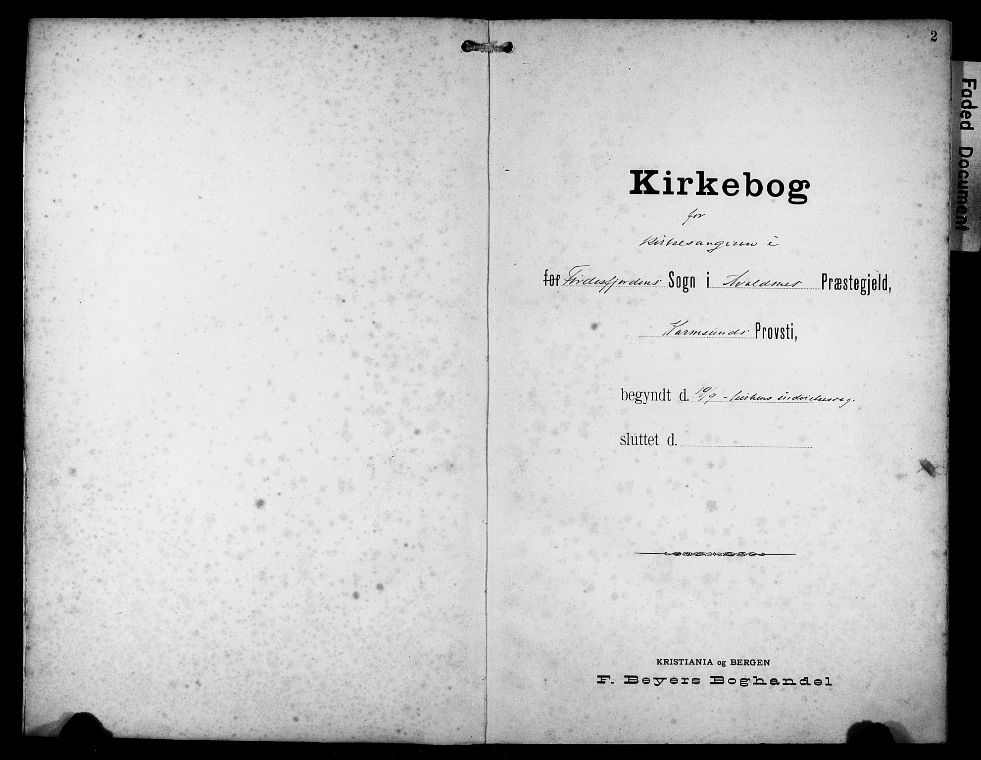 Avaldsnes sokneprestkontor, SAST/A -101851/H/Ha/Hab/L0011: Klokkerbok nr. B 11, 1893-1929, s. 2