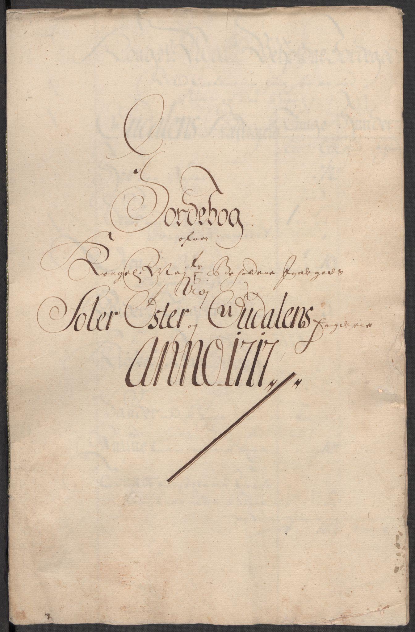 Rentekammeret inntil 1814, Reviderte regnskaper, Fogderegnskap, AV/RA-EA-4092/R13/L0856: Fogderegnskap Solør, Odal og Østerdal, 1717, s. 203