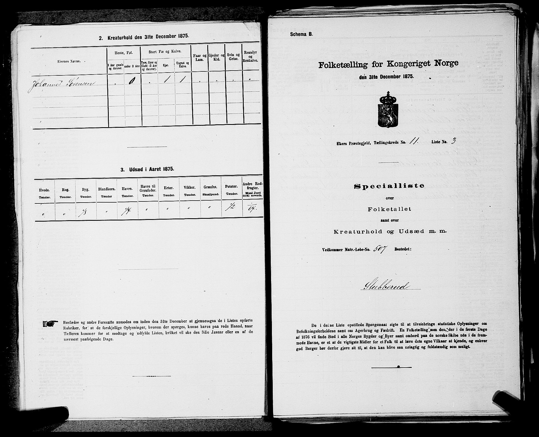 SAKO, Folketelling 1875 for 0624P Eiker prestegjeld, 1875, s. 1724