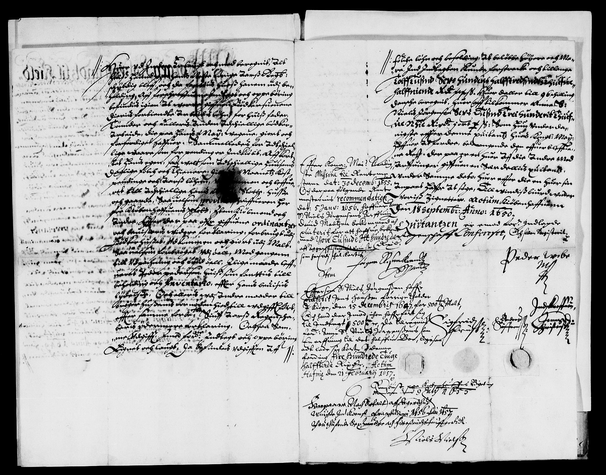 Rentekammeret inntil 1814, Reviderte regnskaper, Lensregnskaper, AV/RA-EA-5023/R/Rb/Rba/L0241: Akershus len, 1657-1658