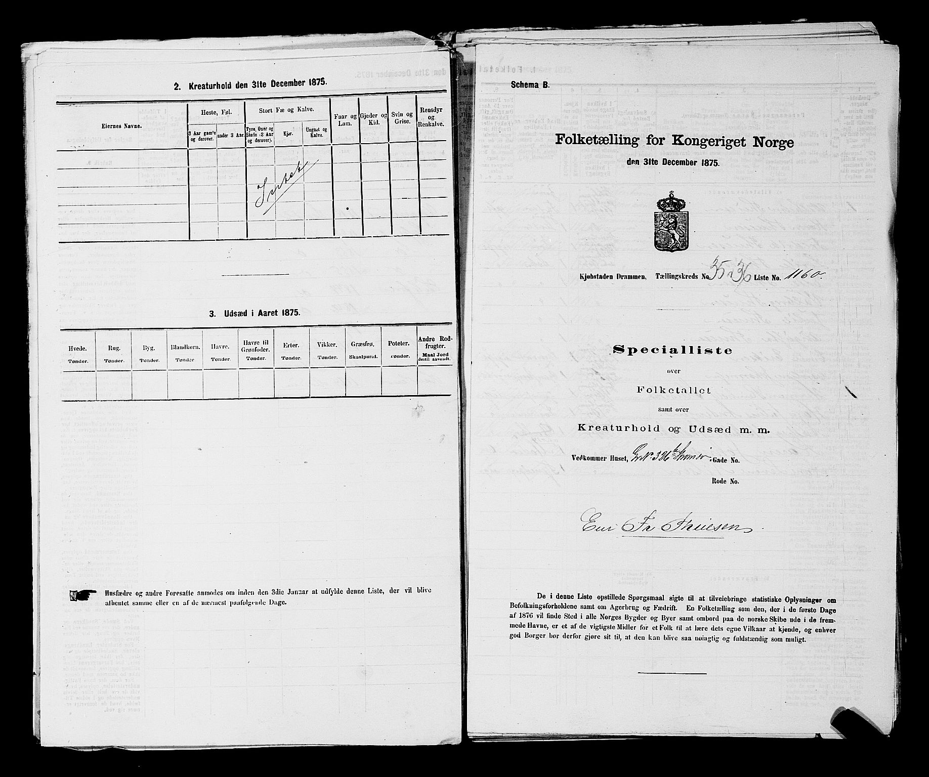 SAKO, Folketelling 1875 for 0602 Drammen kjøpstad, 1875, s. 3075