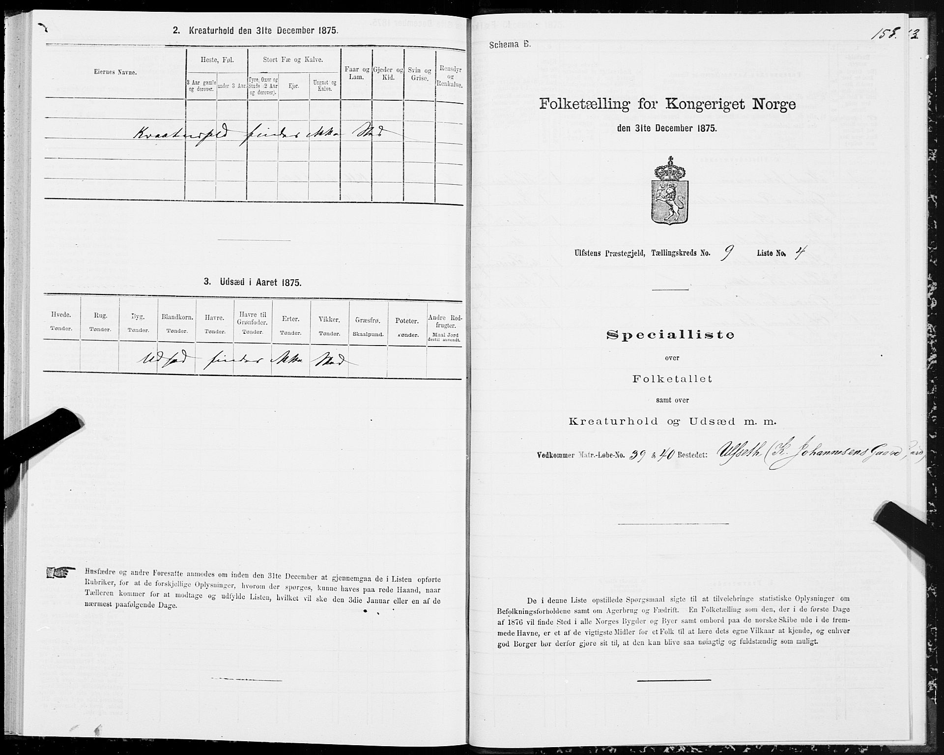 SAT, Folketelling 1875 for 1516P Ulstein prestegjeld, 1875, s. 3155