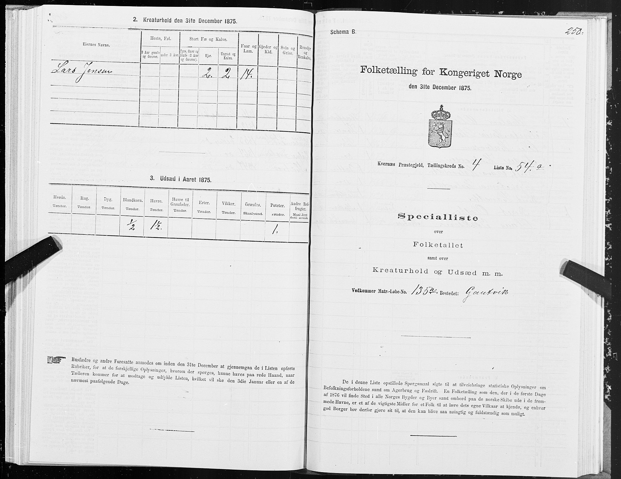 SAT, Folketelling 1875 for 1553P Kvernes prestegjeld, 1875, s. 2250