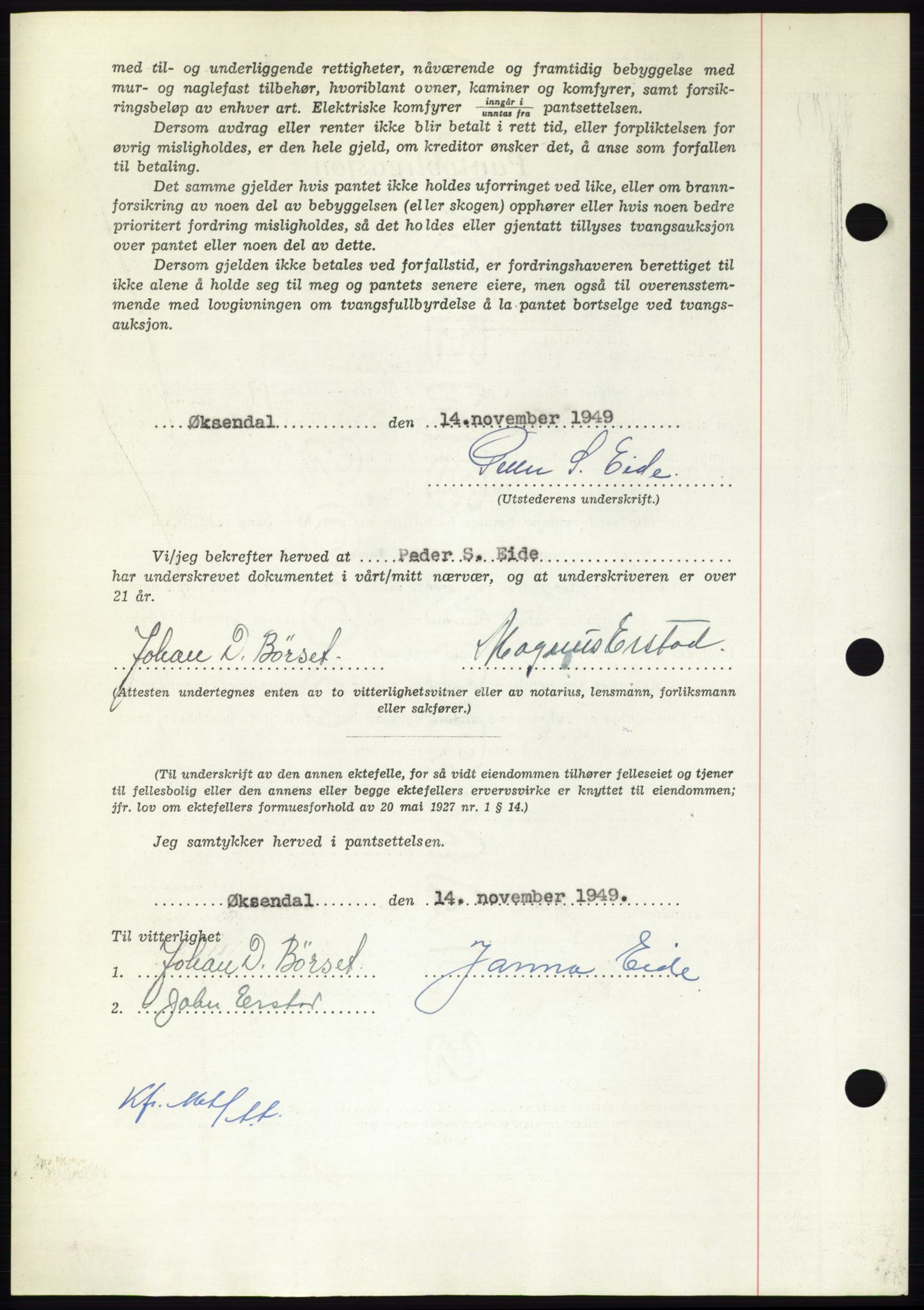 Nordmøre sorenskriveri, AV/SAT-A-4132/1/2/2Ca: Pantebok nr. B103, 1949-1950, Dagboknr: 3736/1949