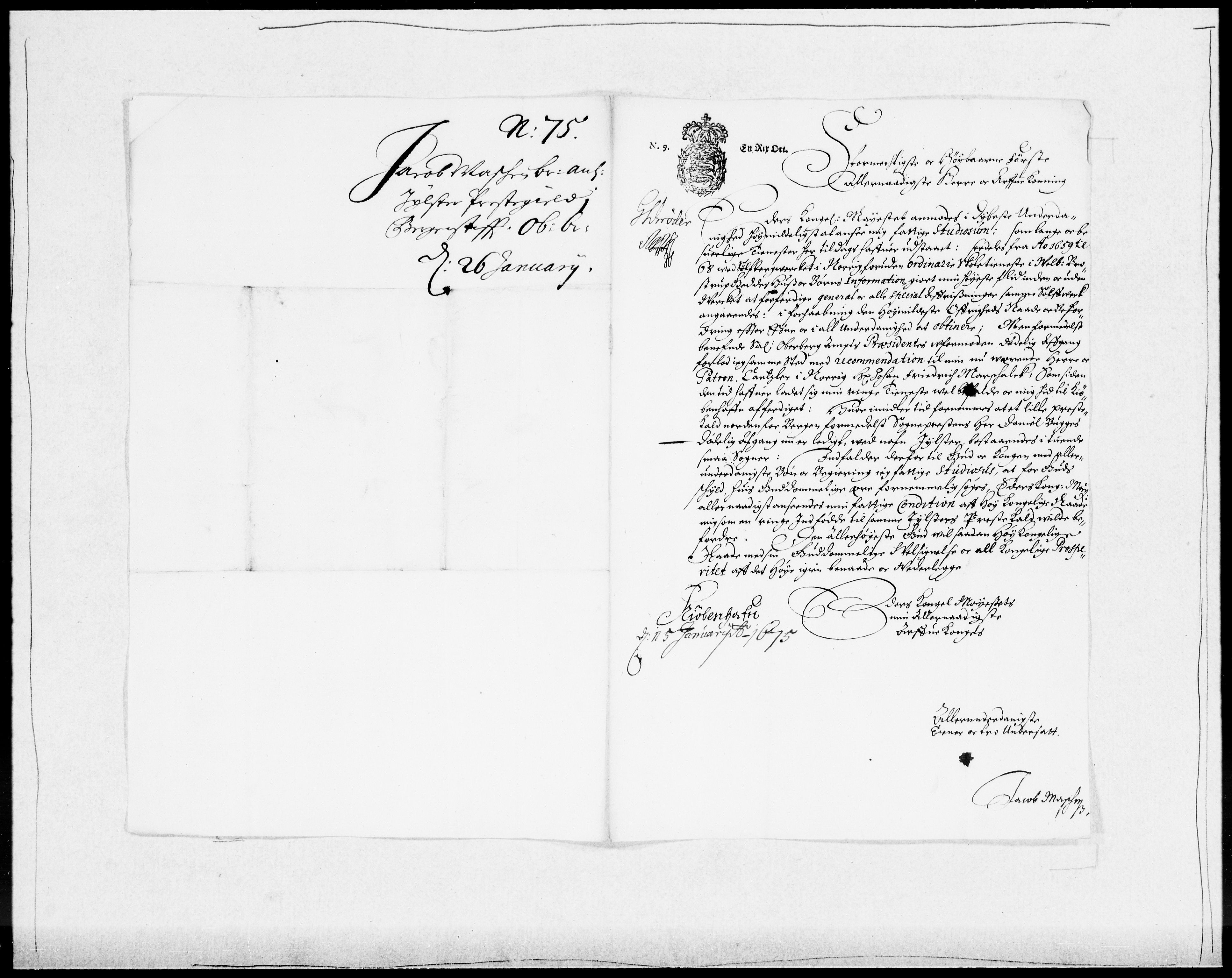 Danske Kanselli 1572-1799, AV/RA-EA-3023/F/Fc/Fcc/Fcca/L0032: Norske innlegg 1572-1799, 1674-1680, s. 156