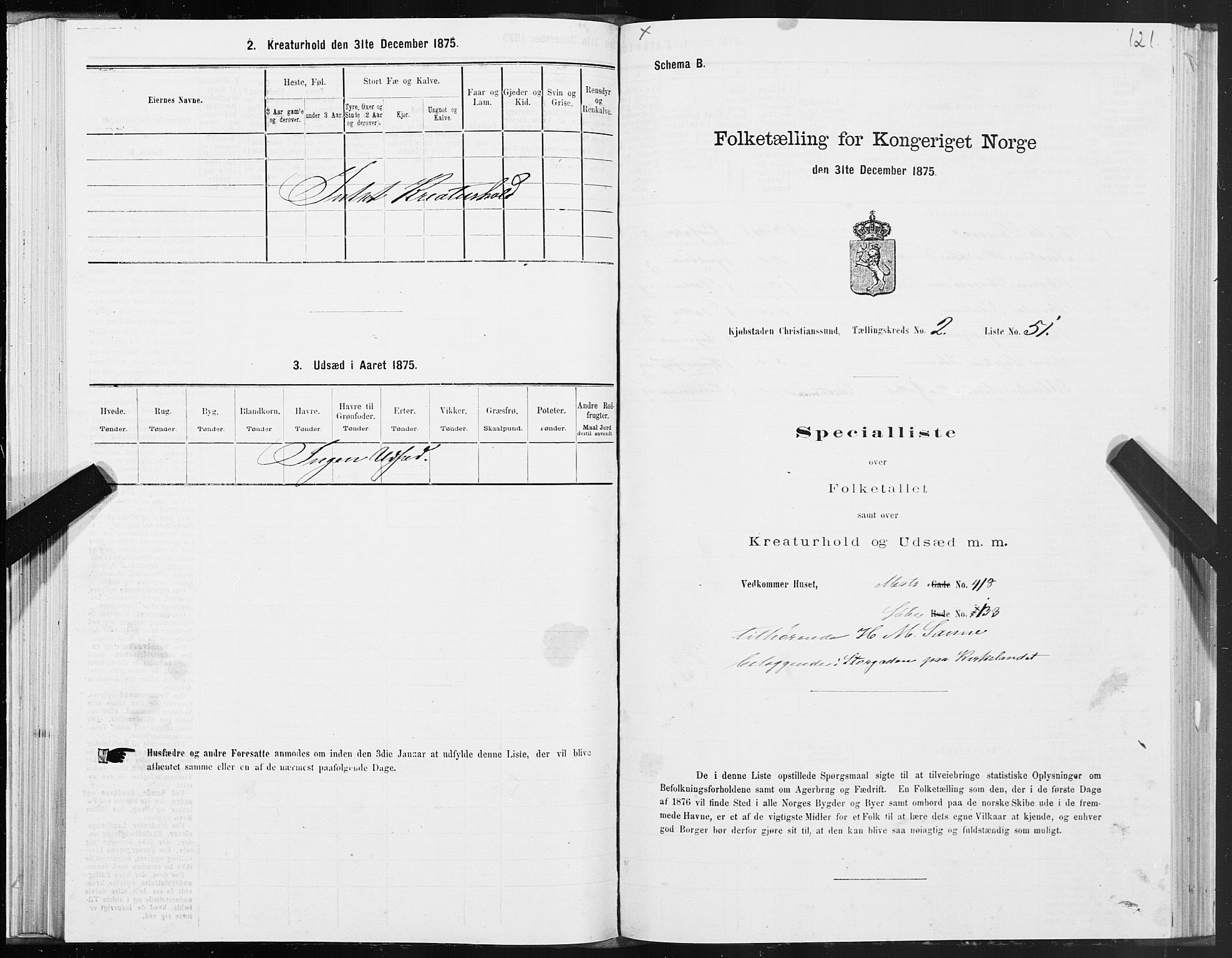 SAT, Folketelling 1875 for 1503B Kristiansund prestegjeld, Kristiansund kjøpstad, 1875, s. 2121