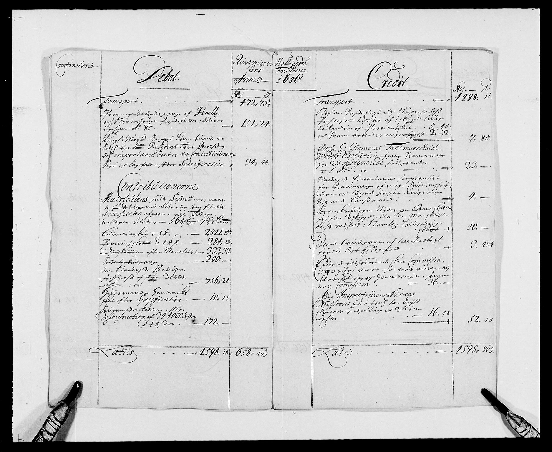 Rentekammeret inntil 1814, Reviderte regnskaper, Fogderegnskap, AV/RA-EA-4092/R21/L1446: Fogderegnskap Ringerike og Hallingdal, 1683-1686, s. 417