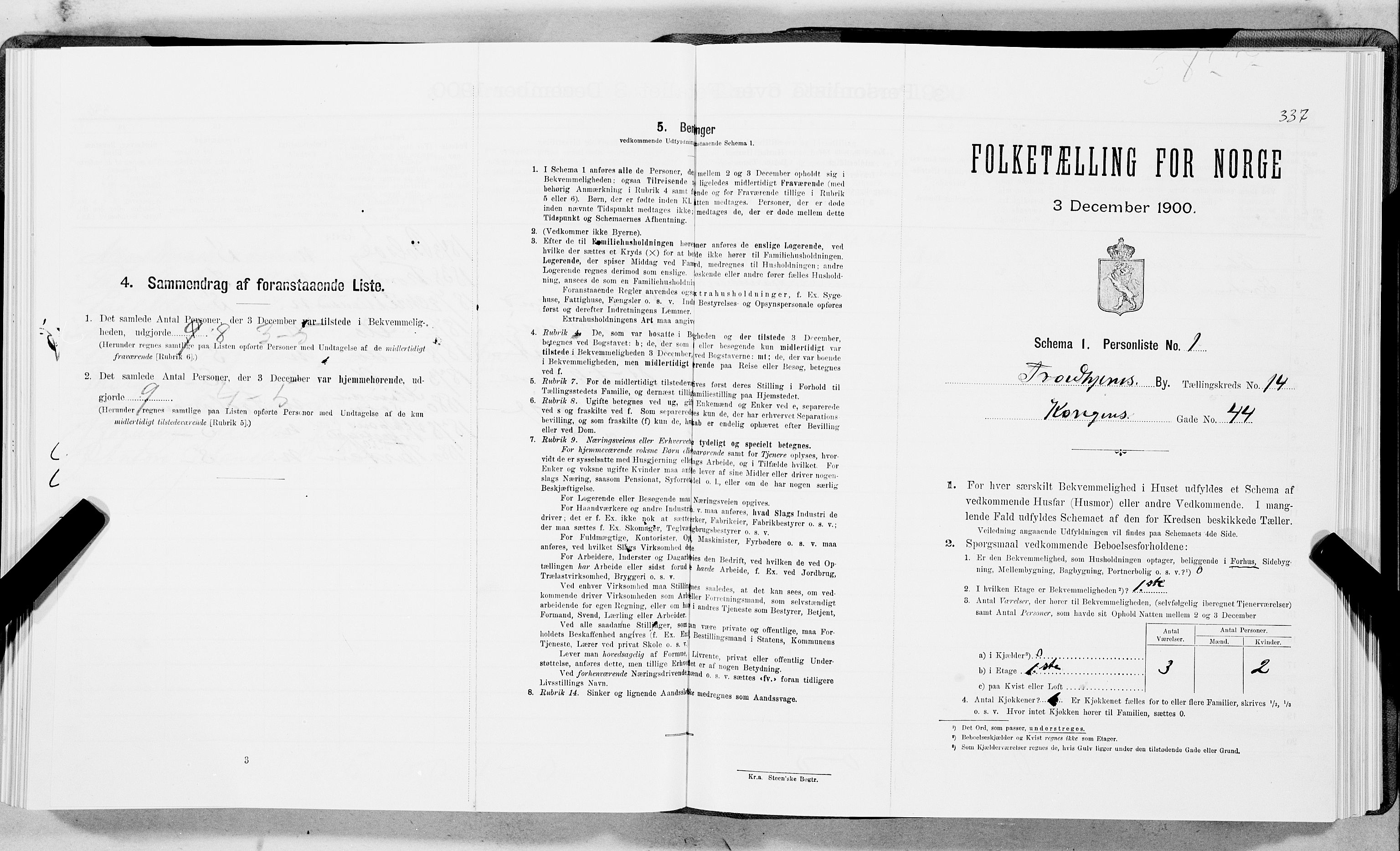 SAT, Folketelling 1900 for 1601 Trondheim kjøpstad, 1900, s. 2375