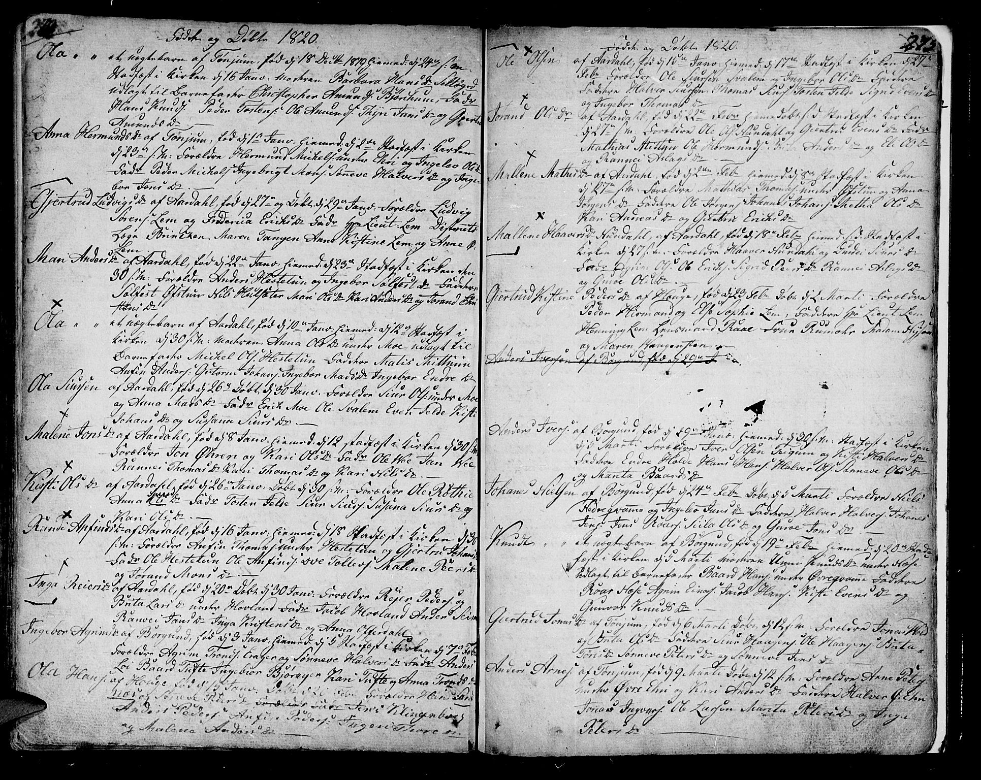 Lærdal sokneprestembete, AV/SAB-A-81201: Ministerialbok nr. A 4, 1805-1821, s. 274-275