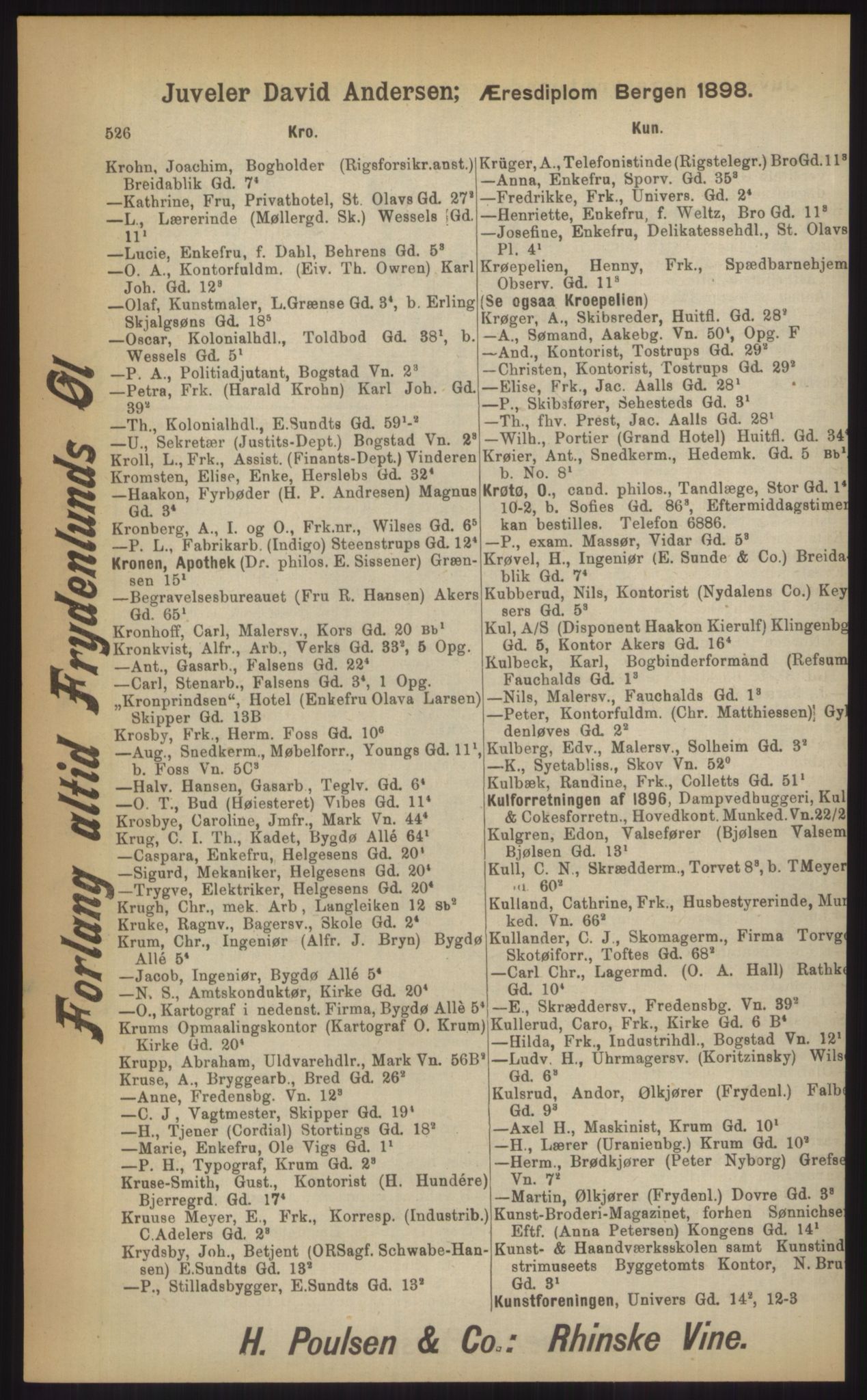 Kristiania/Oslo adressebok, PUBL/-, 1903, s. 526