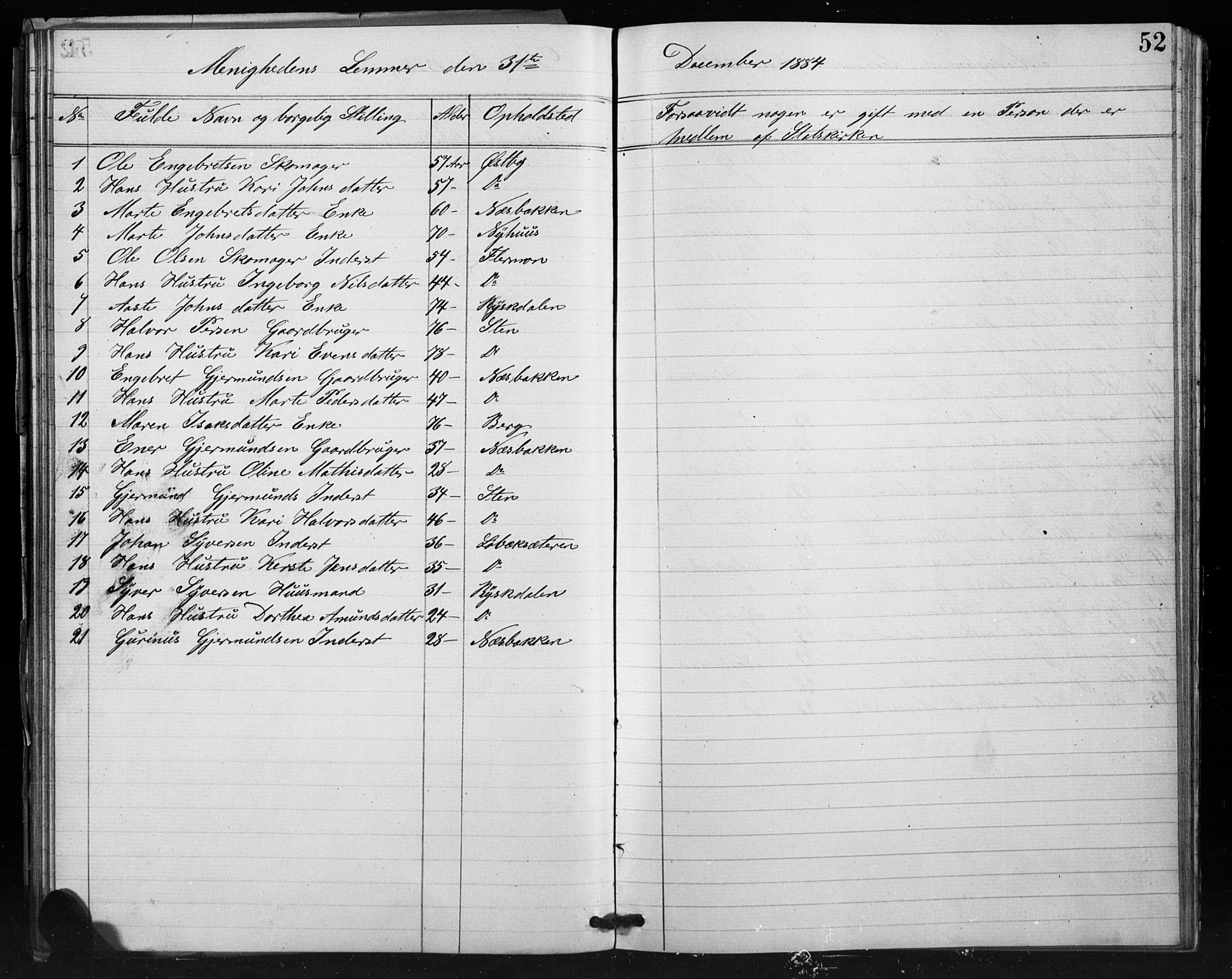 Misjonsforbundet, AV/SAH-DIS-008/01/L0002: Dissenterprotokoll nr. 2, 1882-1892, s. 52