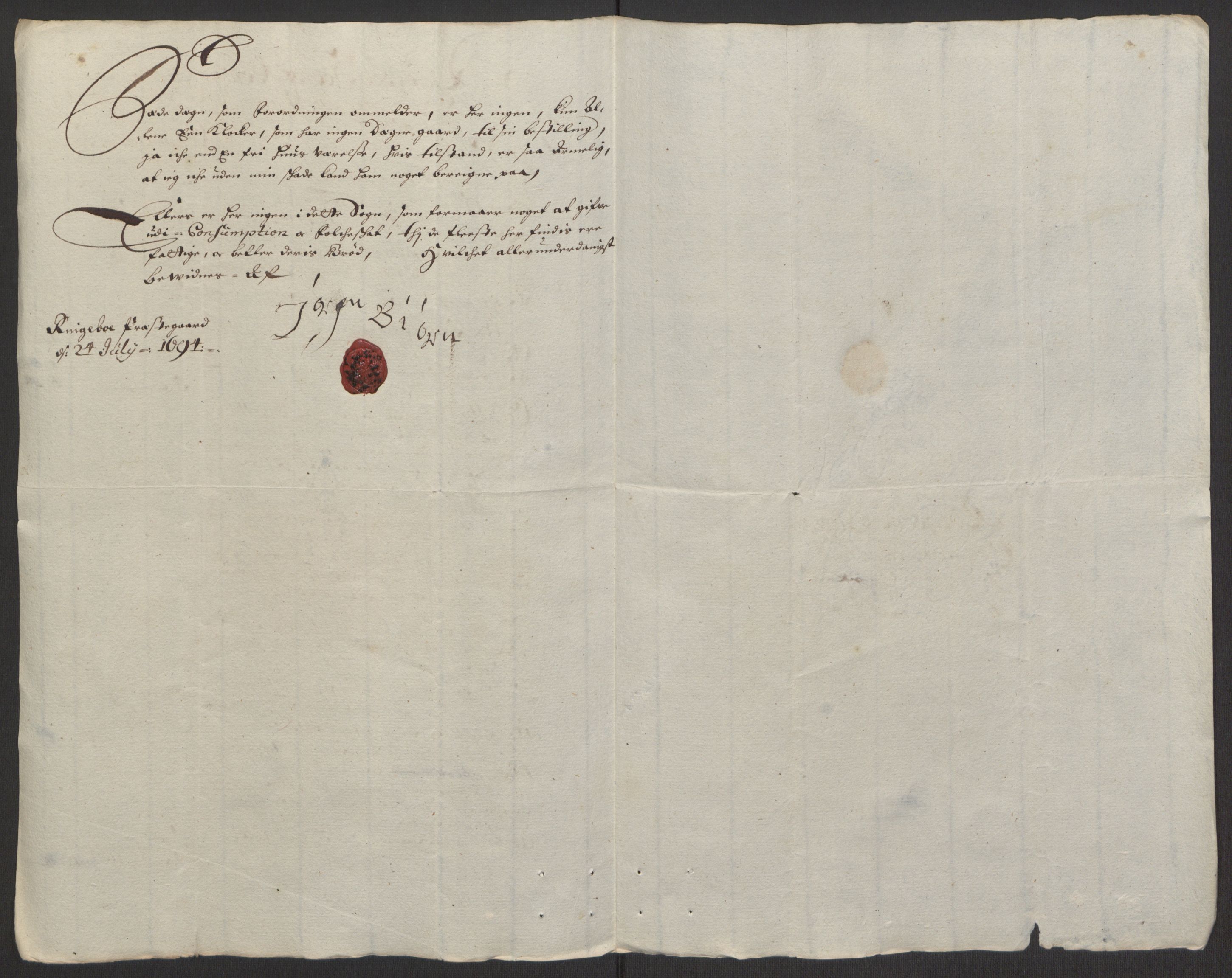 Rentekammeret inntil 1814, Reviderte regnskaper, Fogderegnskap, AV/RA-EA-4092/R17/L1168: Fogderegnskap Gudbrandsdal, 1694, s. 354