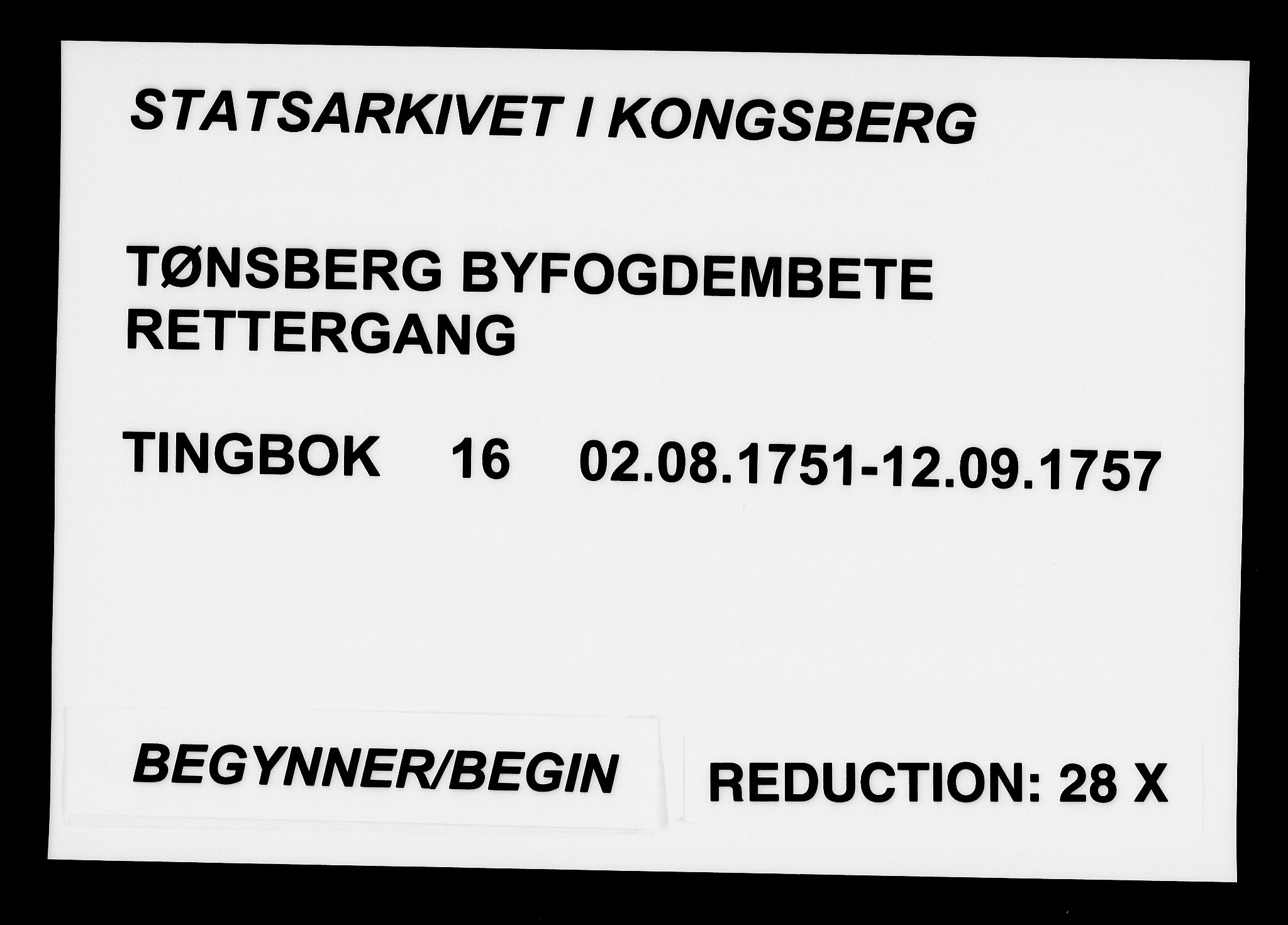 Tønsberg byfogd, SAKO/A-224/F/Fa/L0016: Tingbok, 1751-1757
