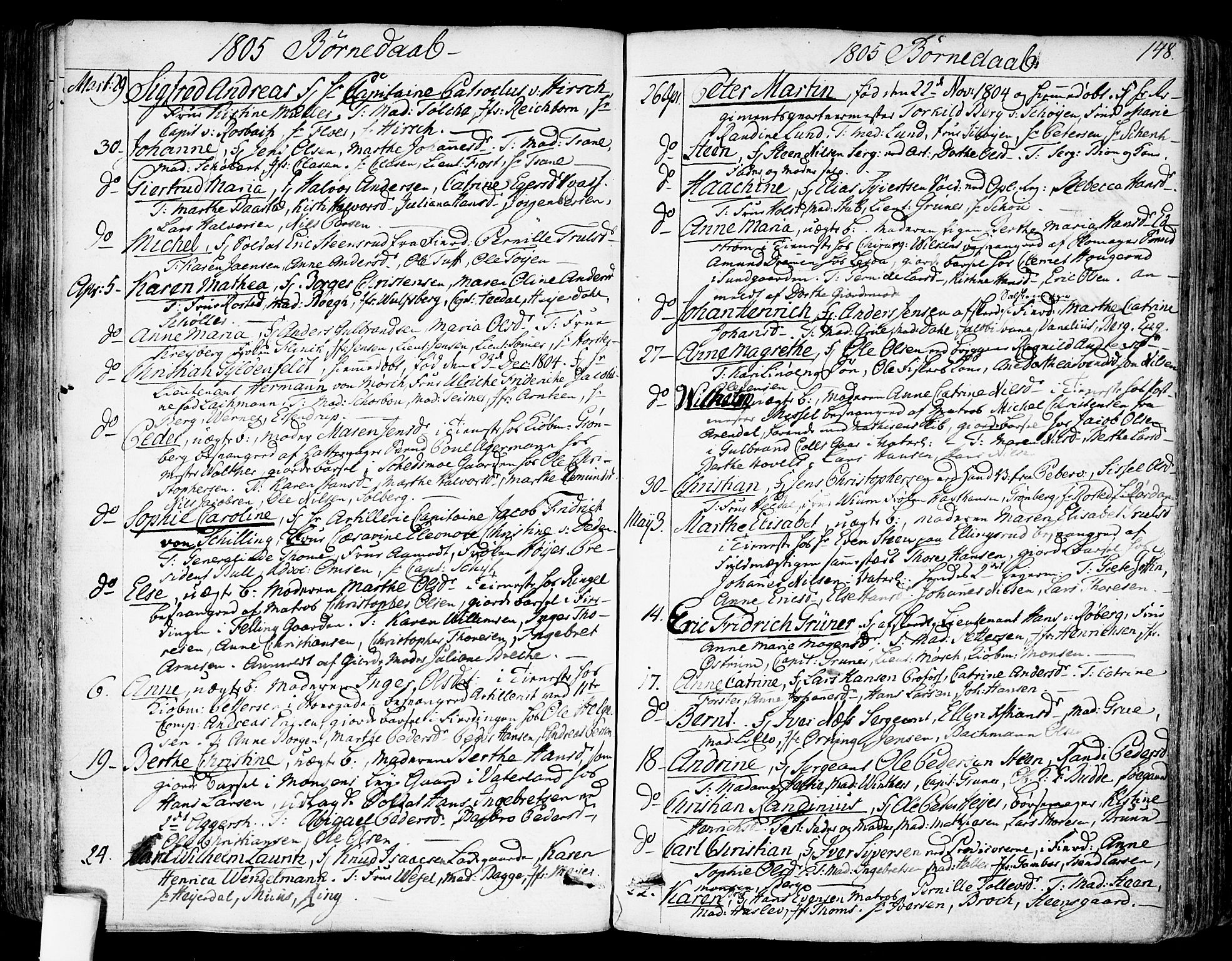 Garnisonsmenigheten Kirkebøker, AV/SAO-A-10846/F/Fa/L0003: Ministerialbok nr. 3, 1777-1809, s. 148