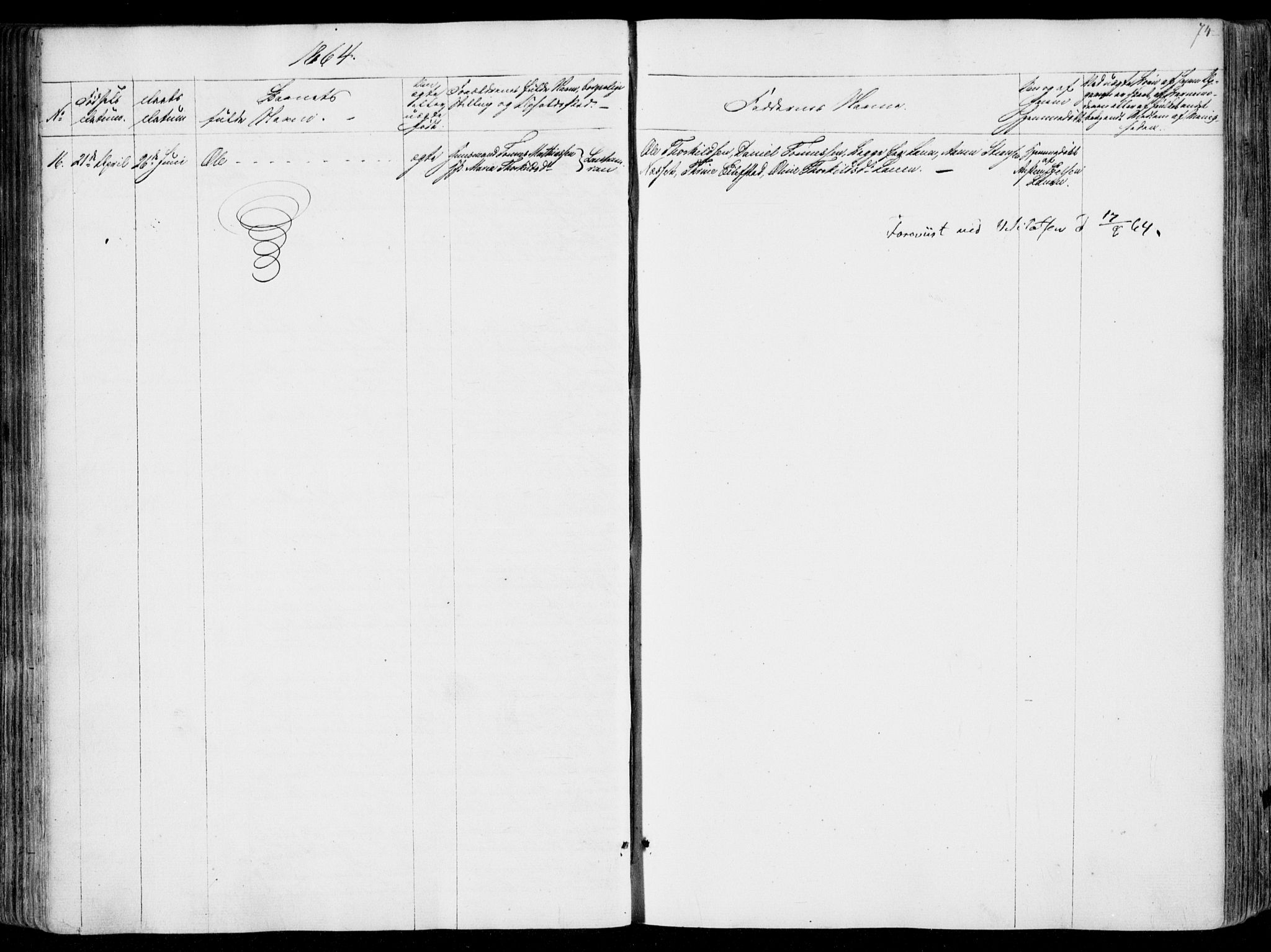 Hægebostad sokneprestkontor, SAK/1111-0024/F/Fa/Faa/L0004: Ministerialbok nr. A 4, 1834-1864, s. 74