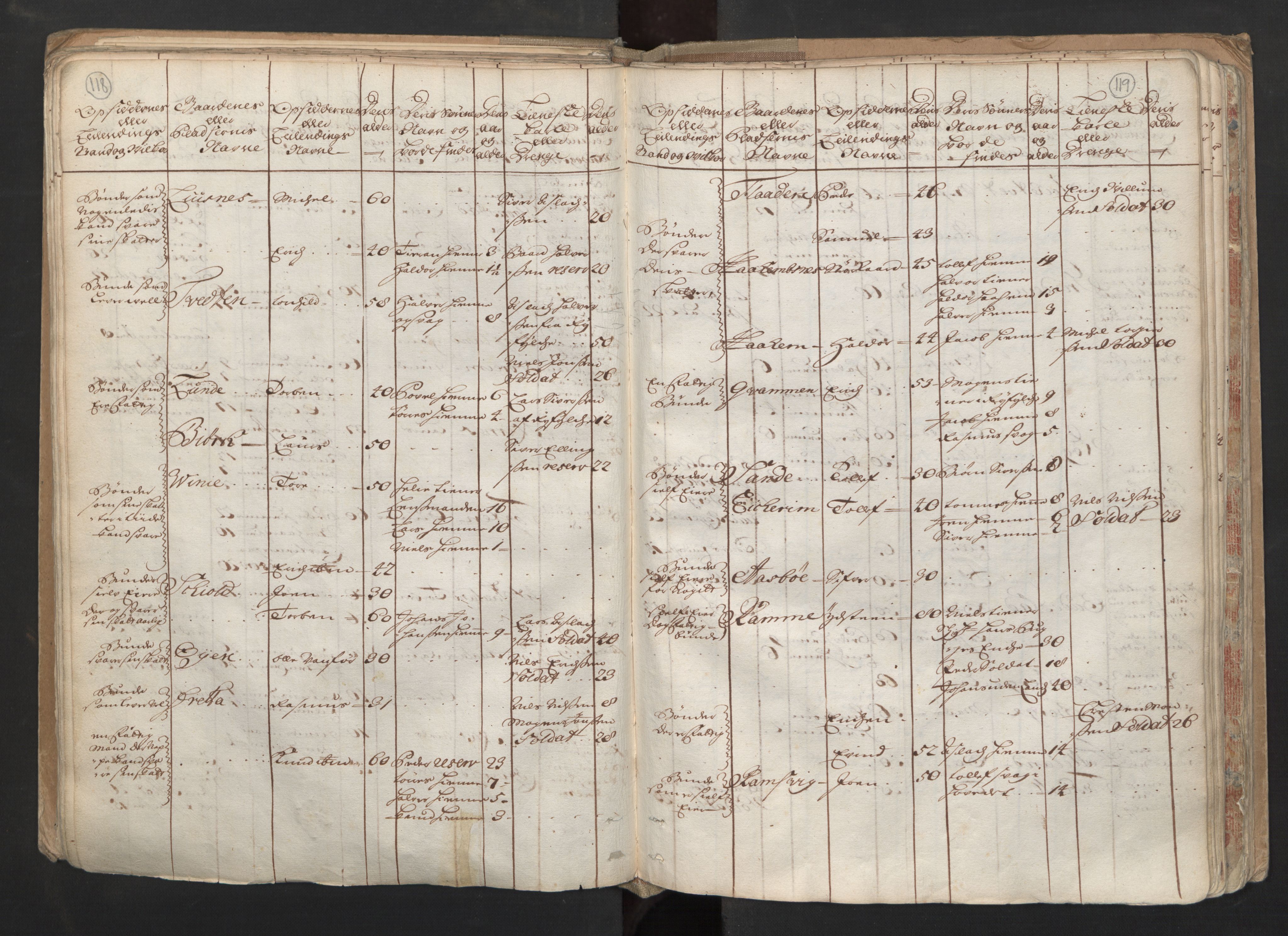 RA, Manntallet 1701, nr. 6: Sunnhordland fogderi og Hardanger fogderi, 1701, s. 118-119