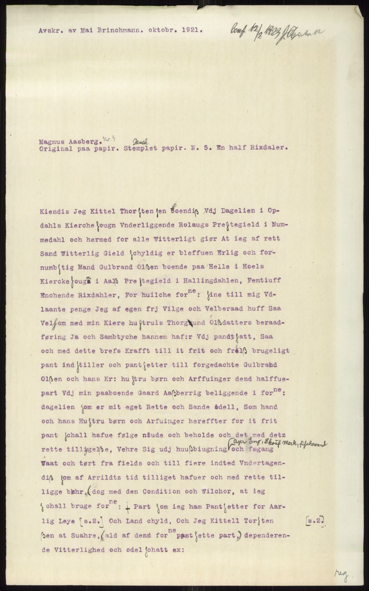 Samlinger til kildeutgivelse, Diplomavskriftsamlingen, AV/RA-EA-4053/H/Ha, s. 1282