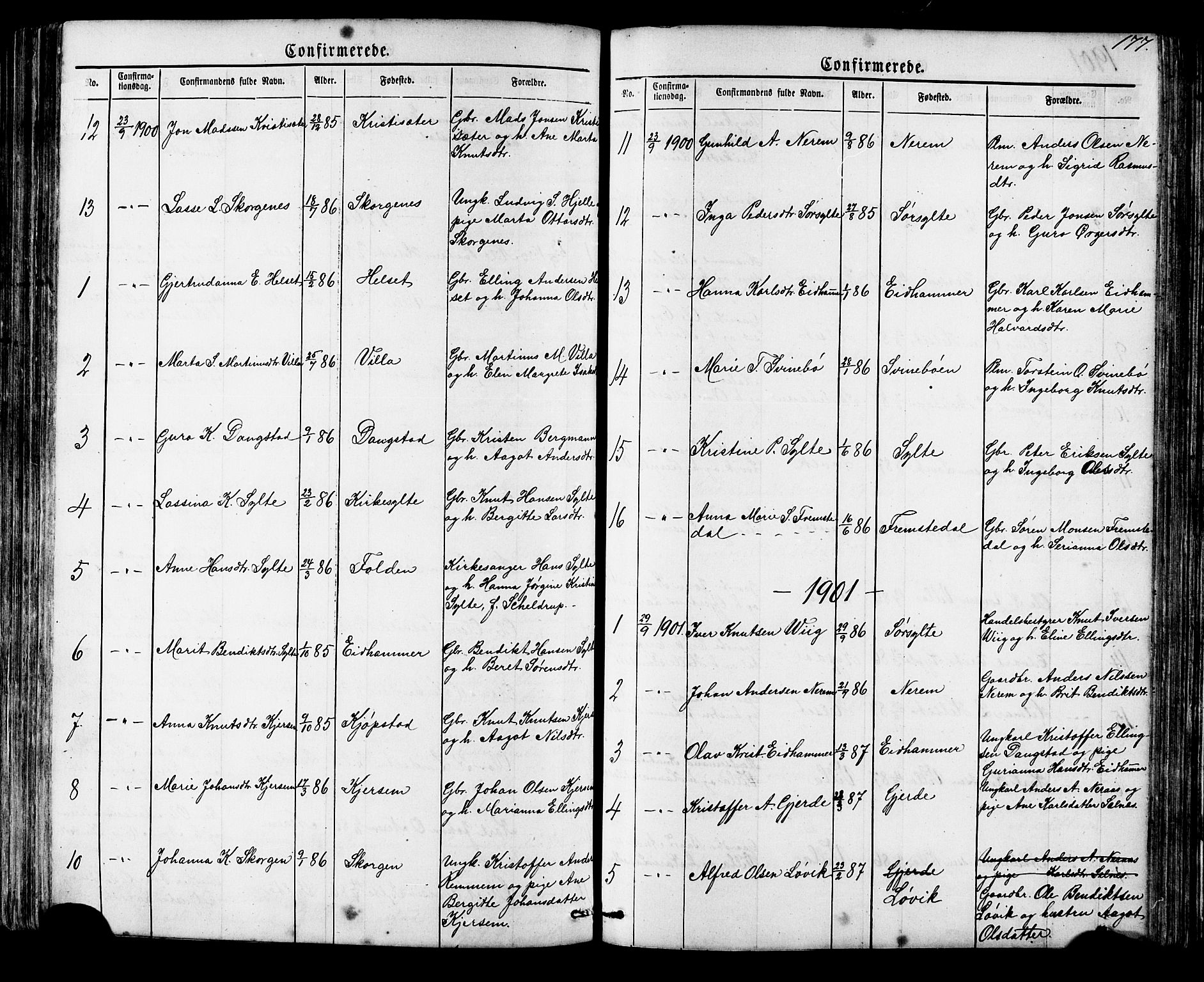 Ministerialprotokoller, klokkerbøker og fødselsregistre - Møre og Romsdal, AV/SAT-A-1454/541/L0547: Klokkerbok nr. 541C02, 1867-1921, s. 177