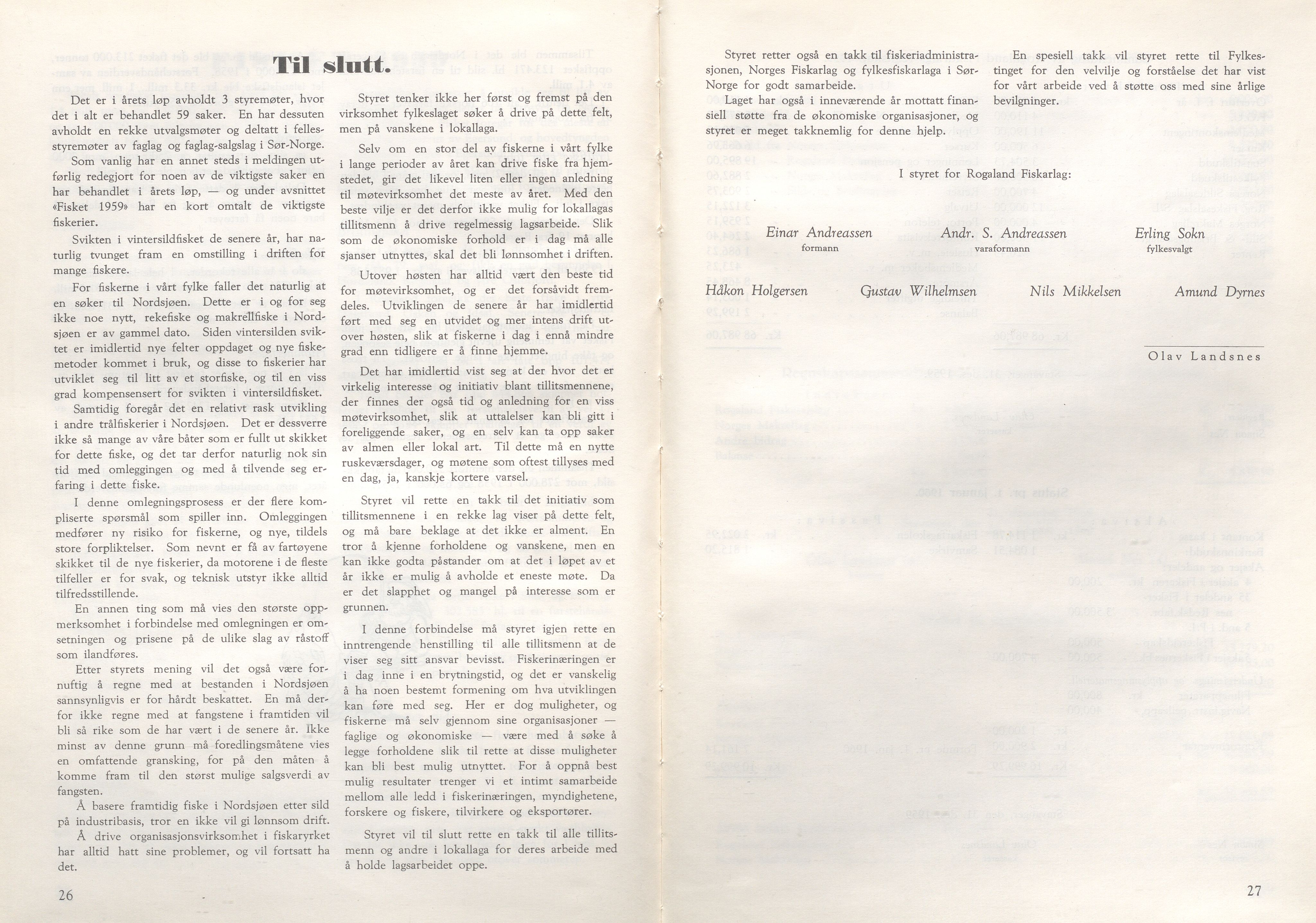 Rogaland fylkeskommune - Fylkesrådmannen , IKAR/A-900/A/Aa/Aaa/L0080: Møtebok , 1960, s. 26-27