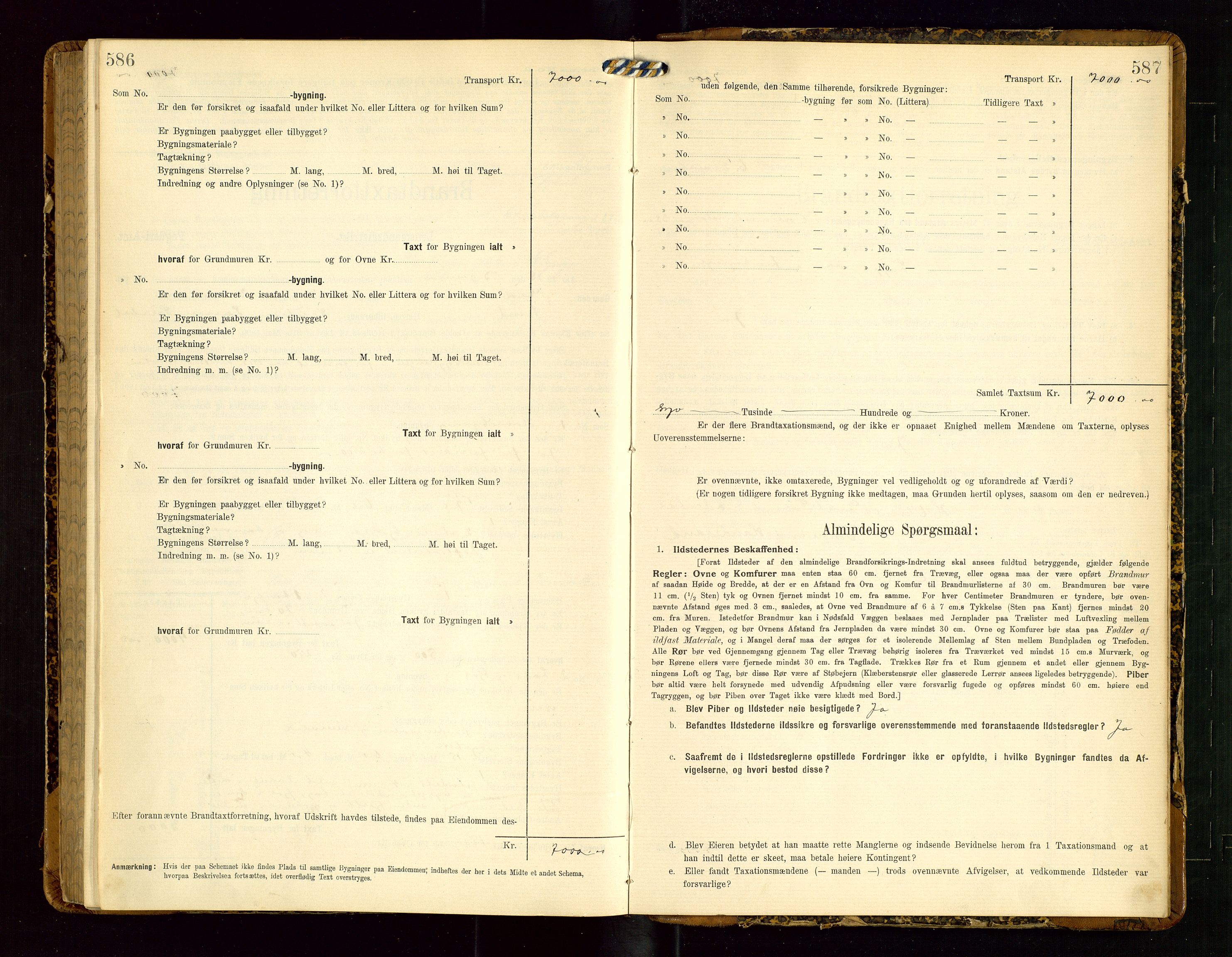 Lund lensmannskontor, AV/SAST-A-100303/Gob/L0002: "Brandtakstprotokol", 1908-1918, s. 586-587