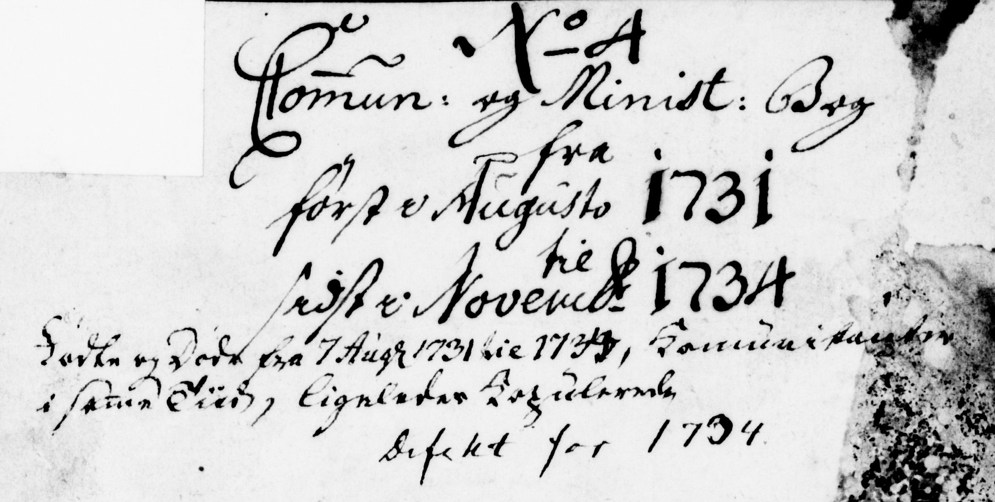 Strømsø kirkebøker, SAKO/A-246/F/Fa/L0004: Ministerialbok nr. I 4, 1731-1734