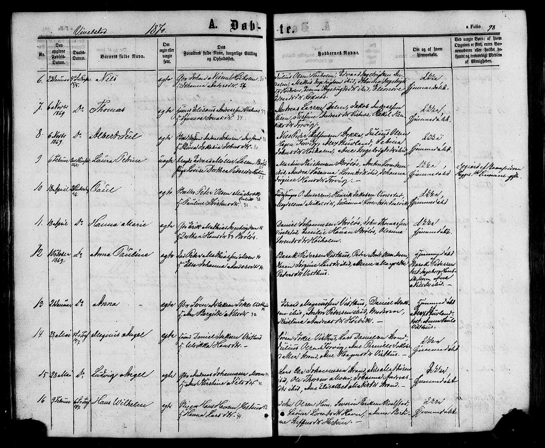 Ministerialprotokoller, klokkerbøker og fødselsregistre - Nordland, SAT/A-1459/817/L0262: Ministerialbok nr. 817A03 /2, 1867-1877, s. 98
