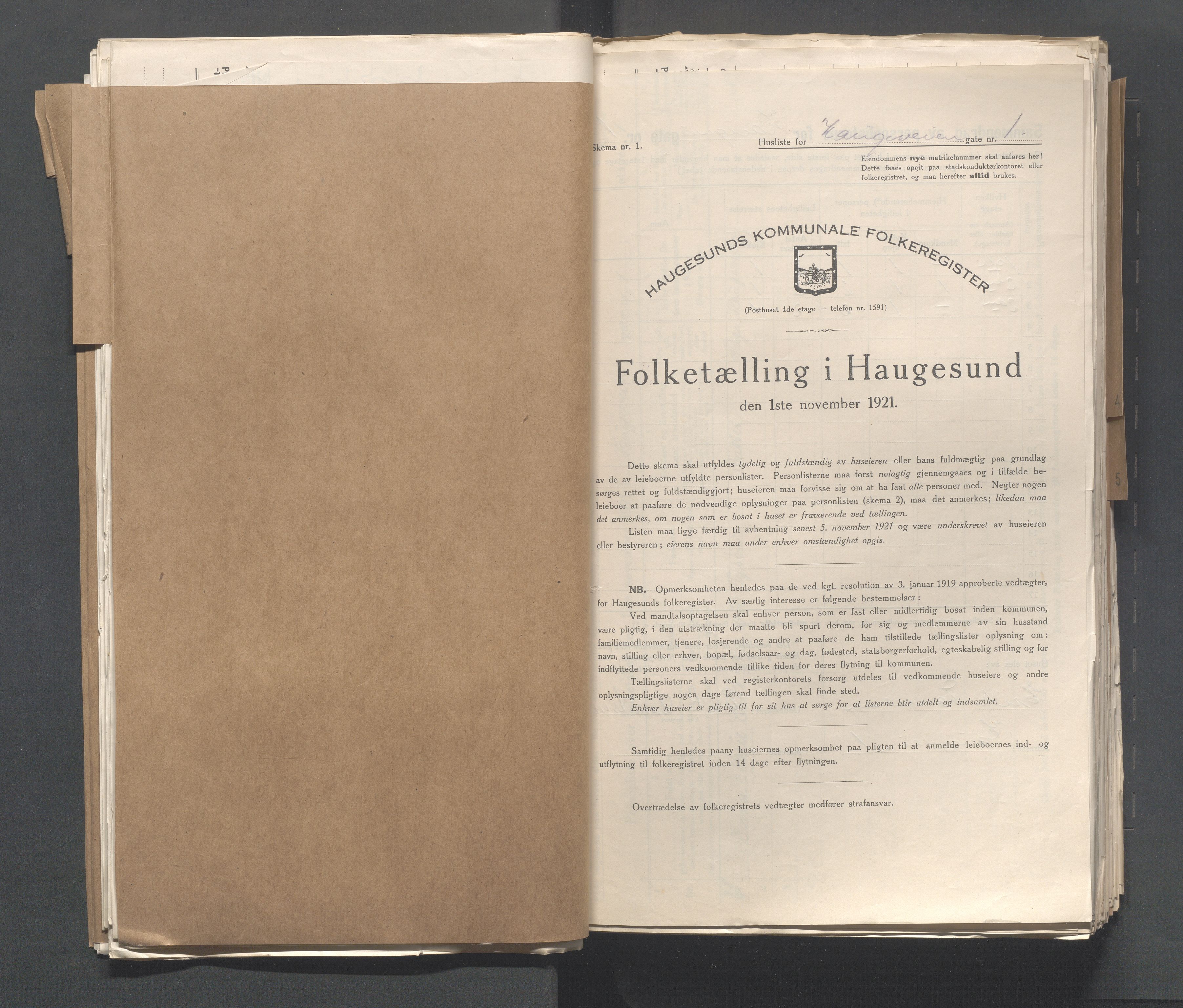 IKAR, Kommunal folketelling 1.11.1921 for Haugesund, 1921, s. 1902