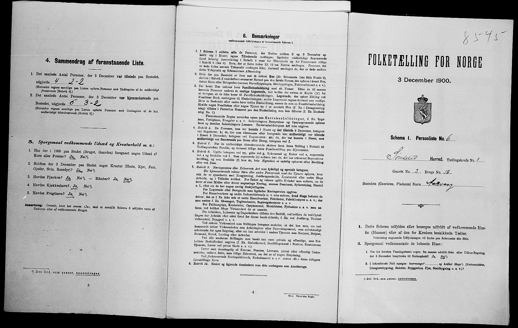 SAK, Folketelling 1900 for 0913 Søndeled herred, 1900, s. 159