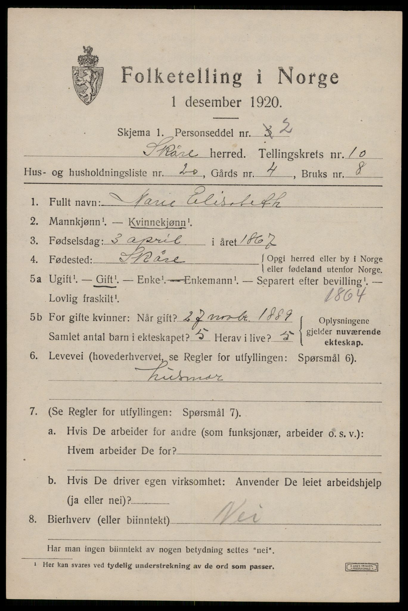 SAST, Folketelling 1920 for 1153 Skåre herred, 1920, s. 8112