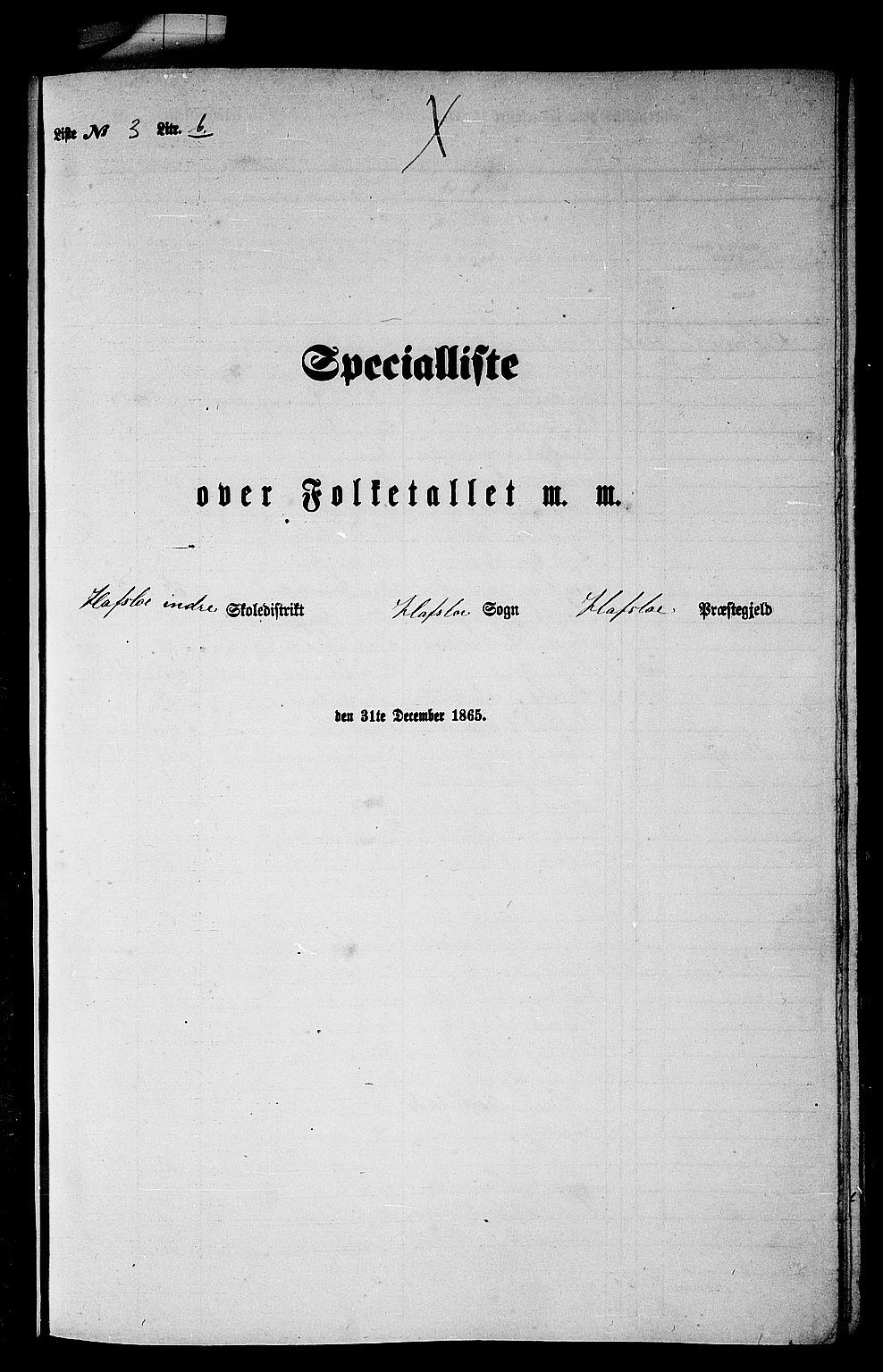 RA, Folketelling 1865 for 1425P Hafslo prestegjeld, 1865, s. 55