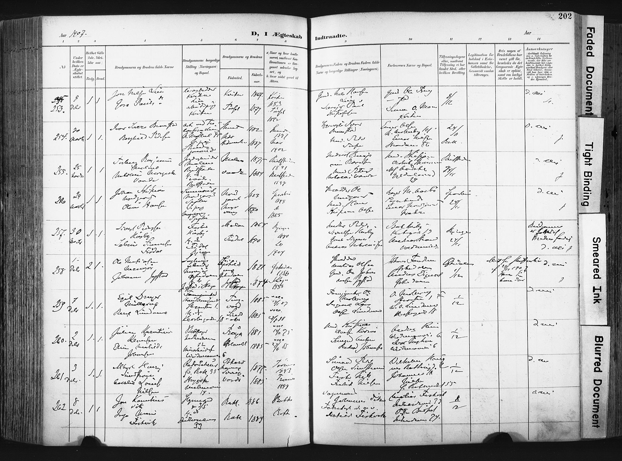 Ministerialprotokoller, klokkerbøker og fødselsregistre - Sør-Trøndelag, SAT/A-1456/604/L0201: Ministerialbok nr. 604A21, 1901-1911, s. 202