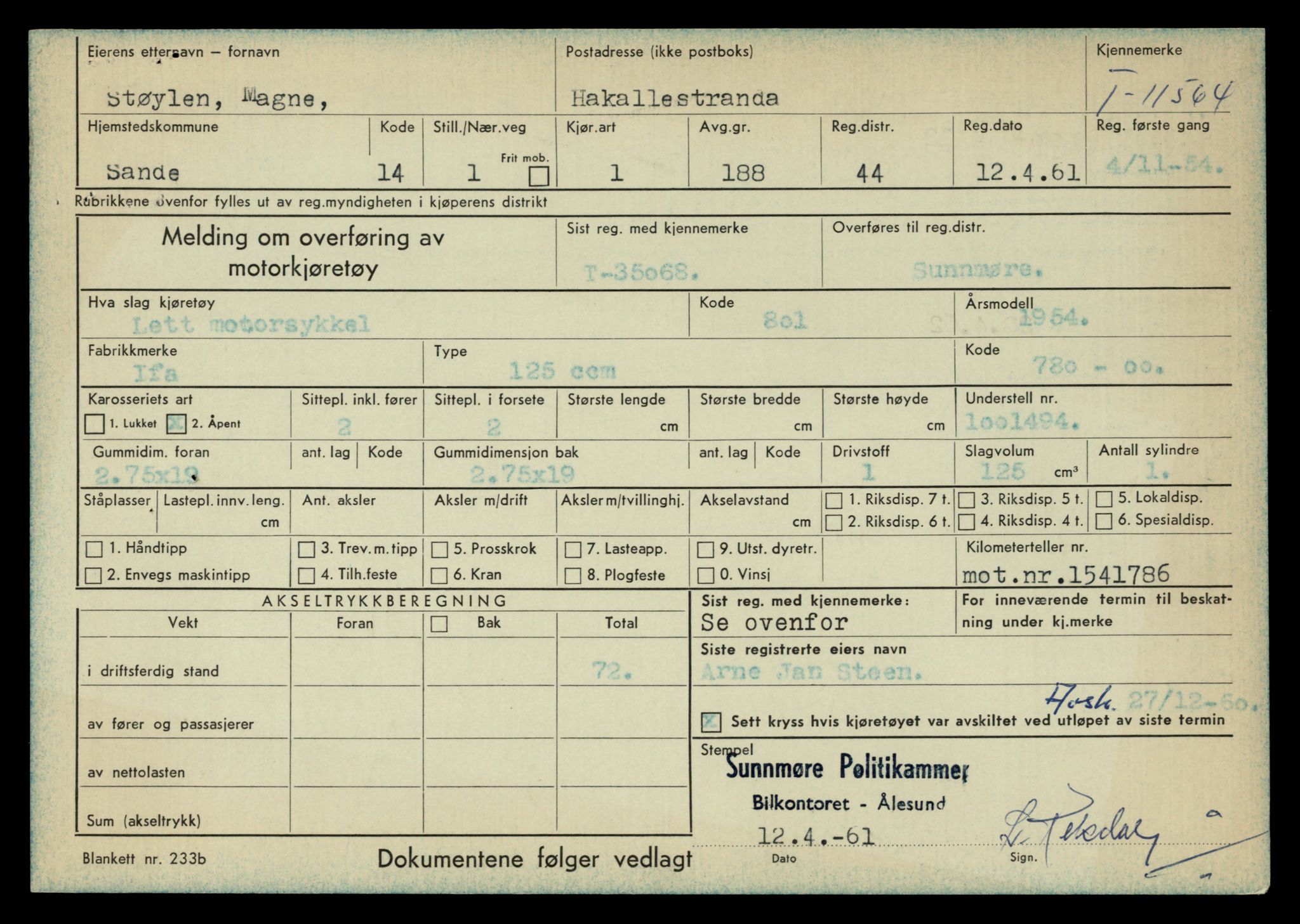 Møre og Romsdal vegkontor - Ålesund trafikkstasjon, AV/SAT-A-4099/F/Fe/L0029: Registreringskort for kjøretøy T 11430 - T 11619, 1927-1998, s. 2230