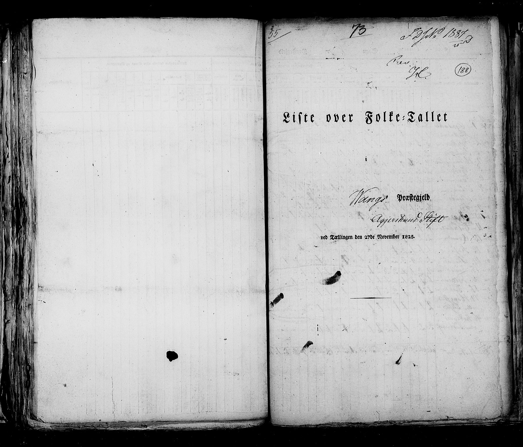 RA, Folketellingen 1825, bind 6: Kristians amt, 1825, s. 188