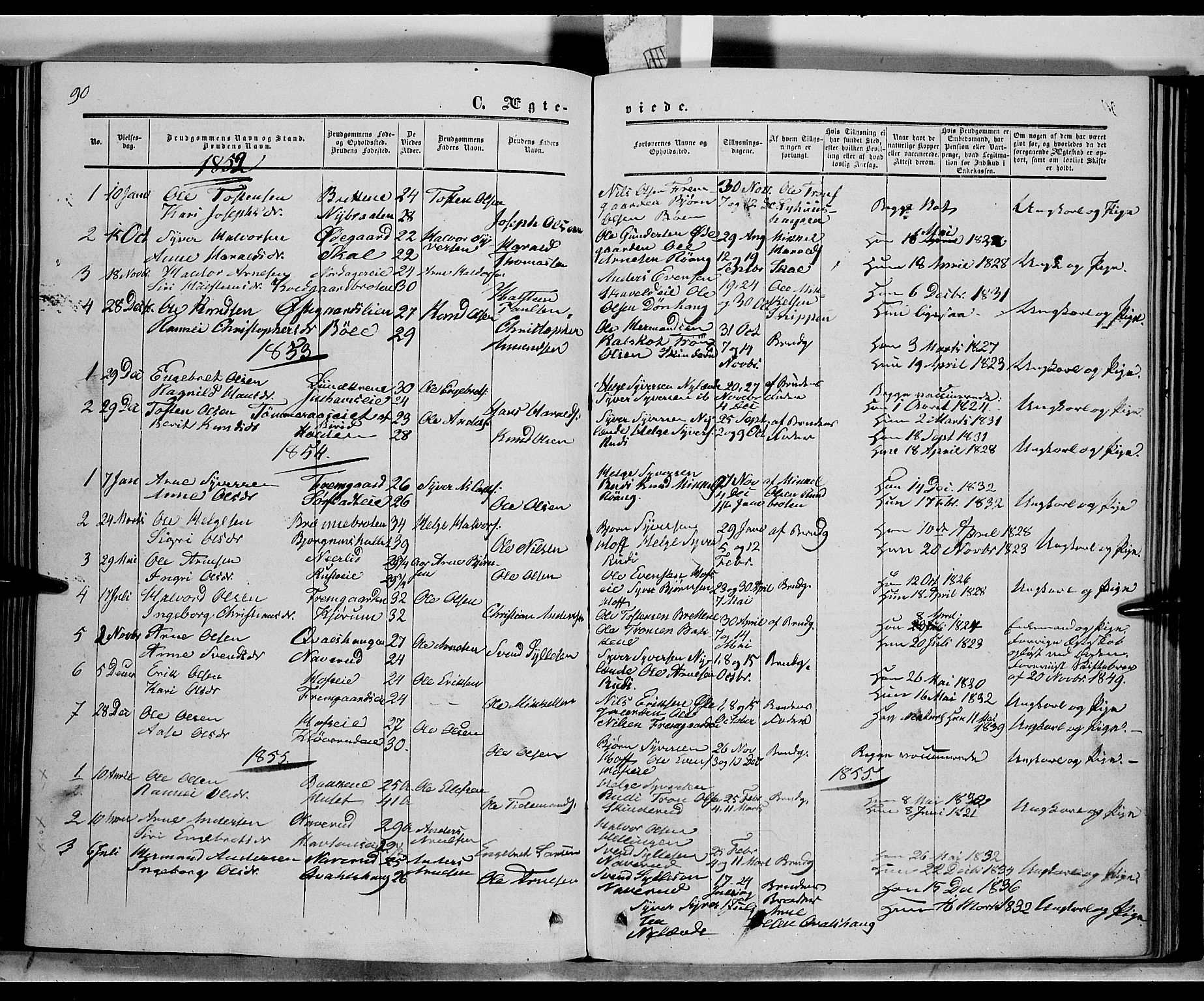 Sør-Aurdal prestekontor, AV/SAH-PREST-128/H/Ha/Haa/L0006: Ministerialbok nr. 6, 1849-1876, s. 90