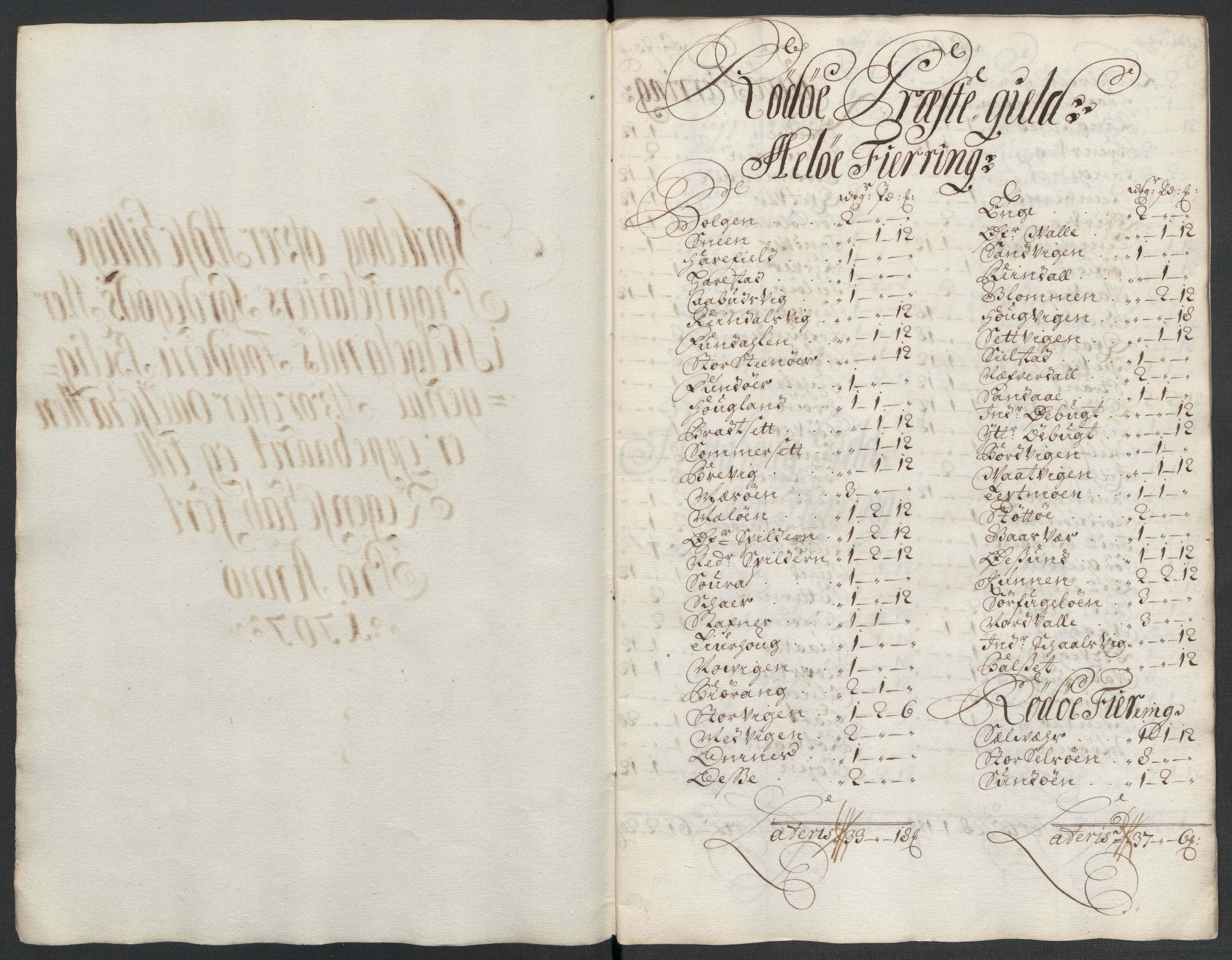 Rentekammeret inntil 1814, Reviderte regnskaper, Fogderegnskap, AV/RA-EA-4092/R65/L4509: Fogderegnskap Helgeland, 1706-1707, s. 219