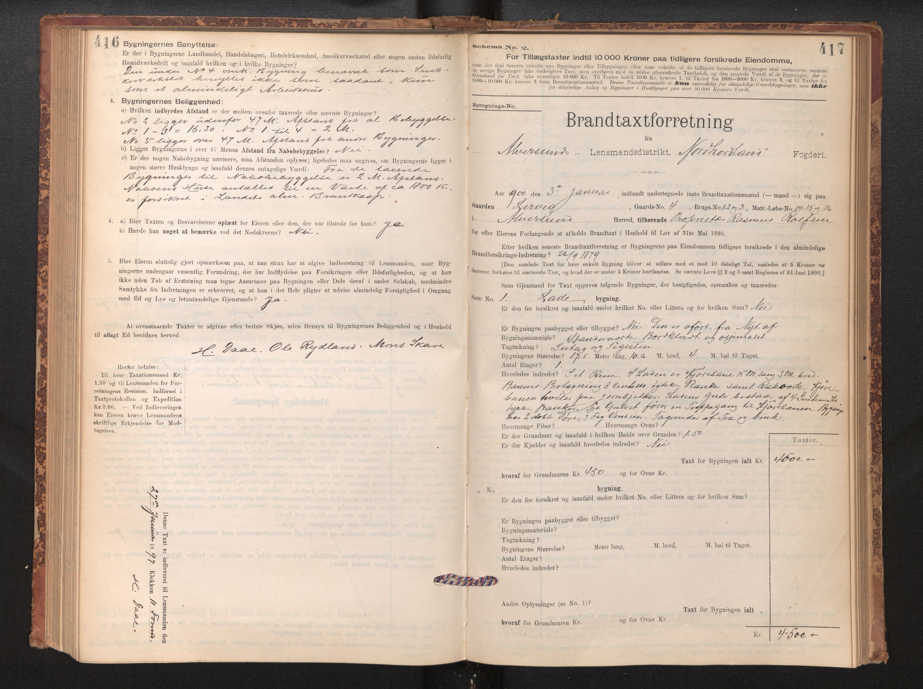 Lensmannen i Alversund, SAB/A-30701/0012/L0004: Branntakstprotokoll, skjematakst, 1894-1953, s. 416-417