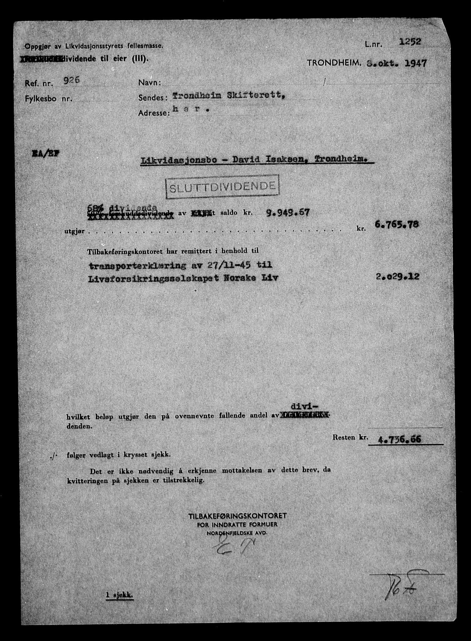 Justisdepartementet, Tilbakeføringskontoret for inndratte formuer, RA/S-1564/H/Hc/Hca/L0896: --, 1945-1947, s. 492