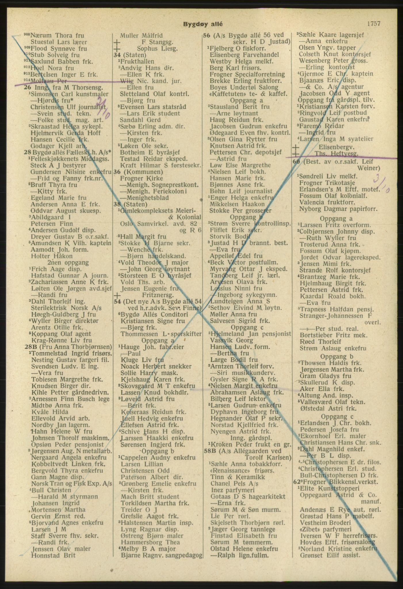 Kristiania/Oslo adressebok, PUBL/-, 1953, s. 1757