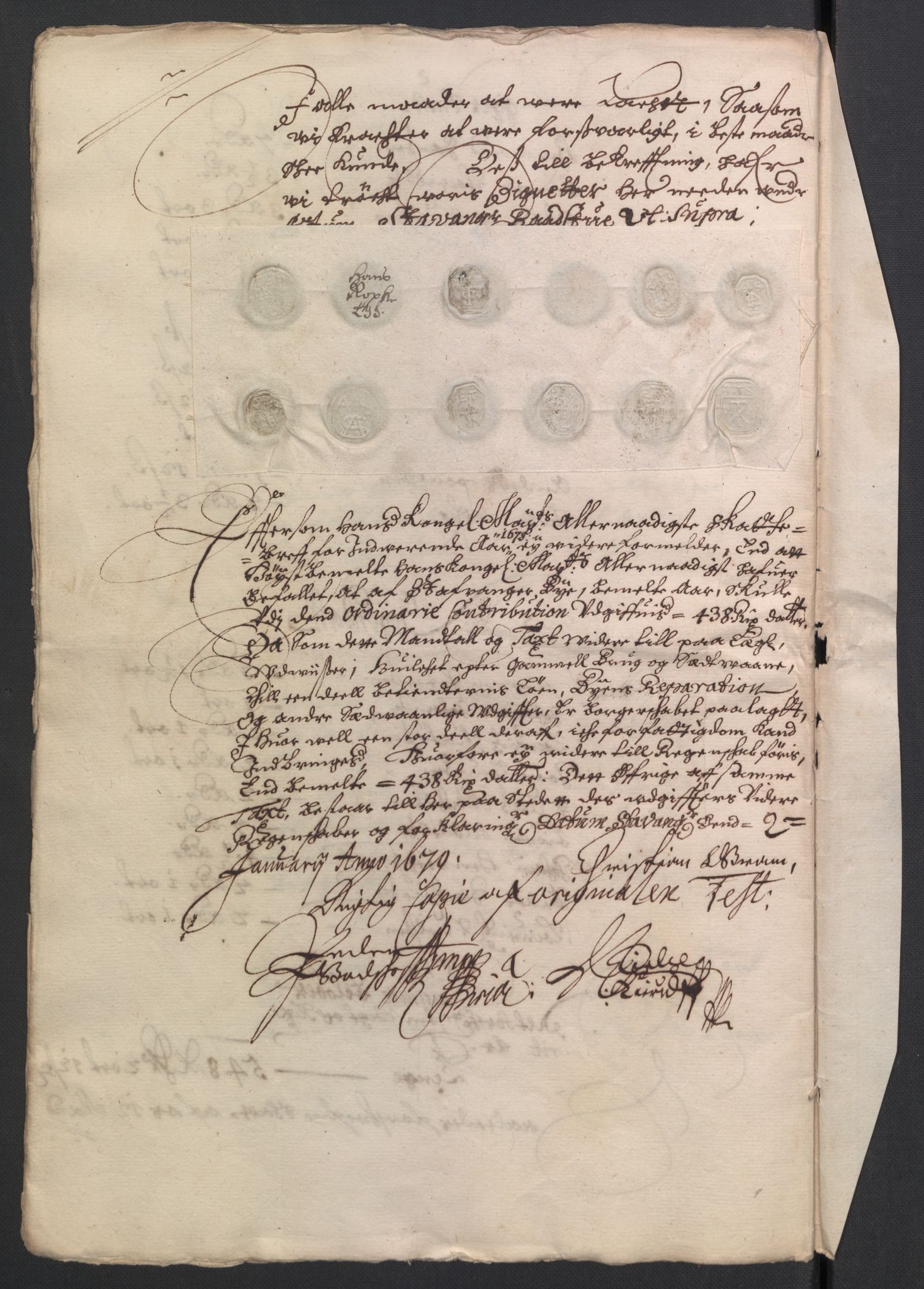 Rentekammeret inntil 1814, Reviderte regnskaper, Byregnskaper, AV/RA-EA-4066/R/Ro/L0300: [O3] Kontribusjonsregnskap, 1661-1678, s. 375