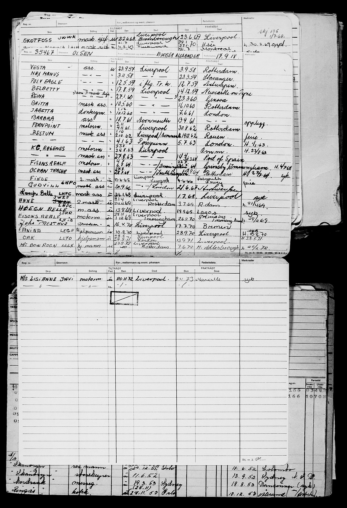 Direktoratet for sjømenn, AV/RA-S-3545/G/Gb/L0162: Hovedkort, 1918, s. 406