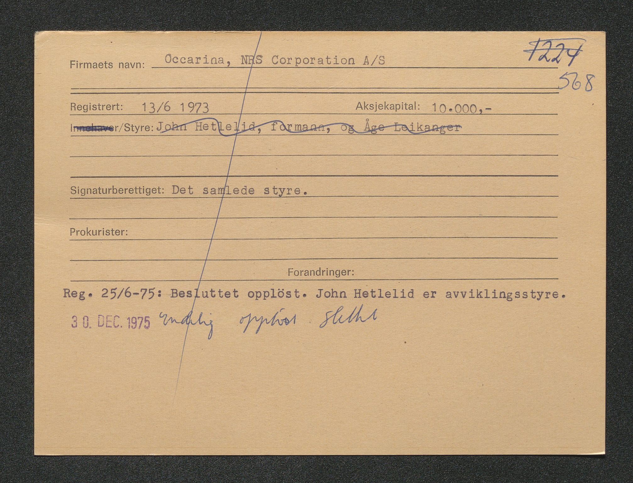 Stavanger byfogd, AV/SAST-A-101408/001/4/42/422/4221A/L0003: Register over slettede firma: L - O, 1891-1987, s. 685