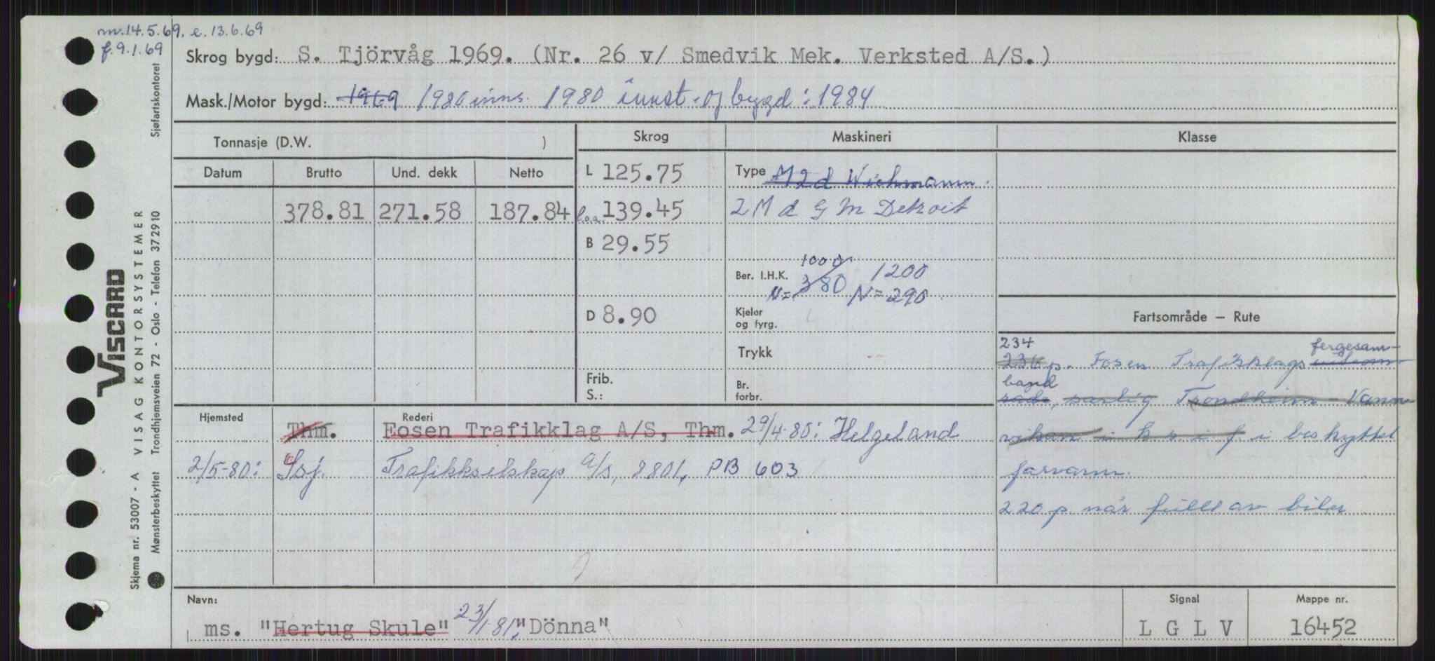 Sjøfartsdirektoratet med forløpere, Skipsmålingen, RA/S-1627/H/Ha/L0001/0002: Fartøy, A-Eig / Fartøy Bjør-Eig, s. 951